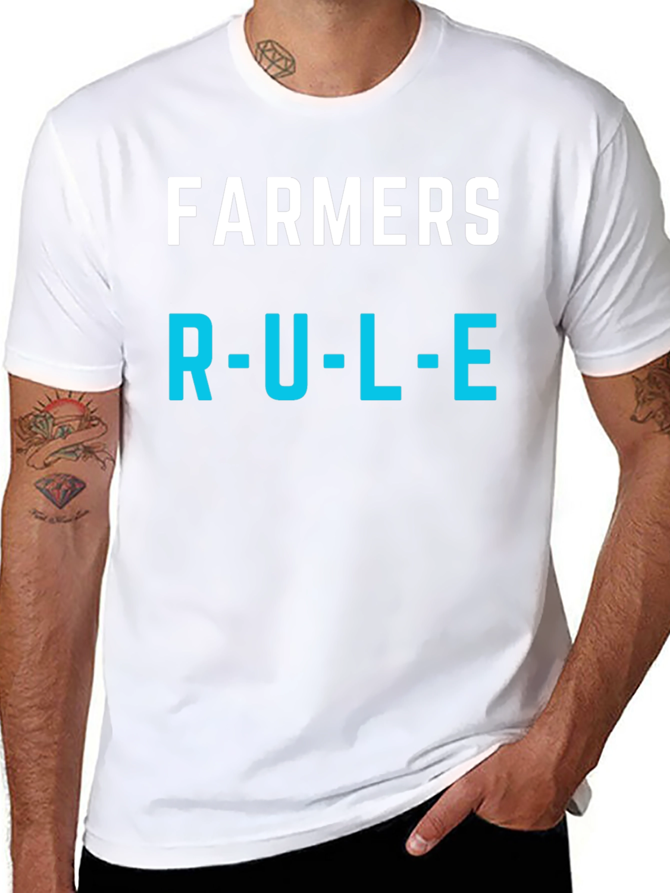 Farmers Rule T-Shirt - Black