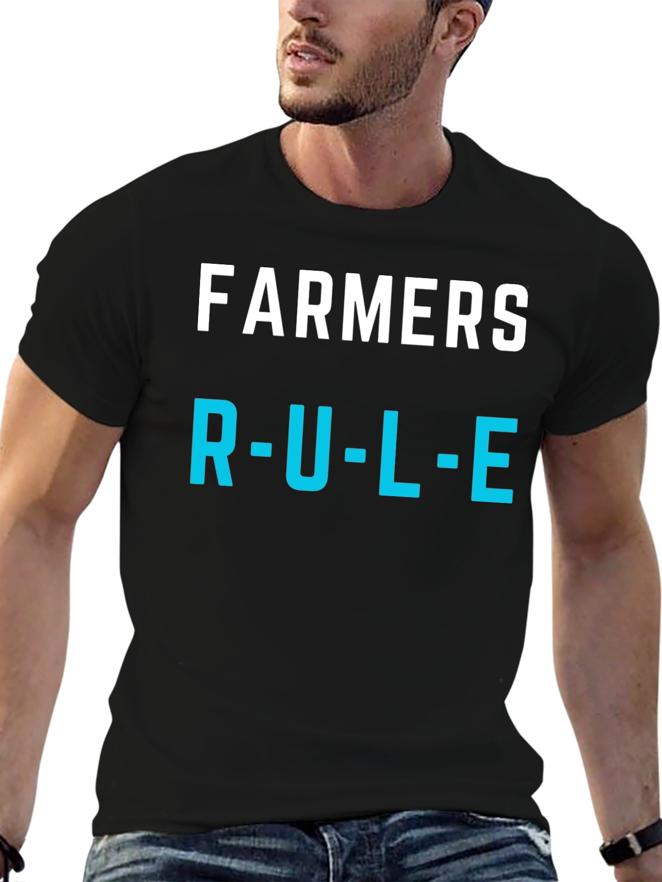 Farmers Rule T-Shirt - Black
