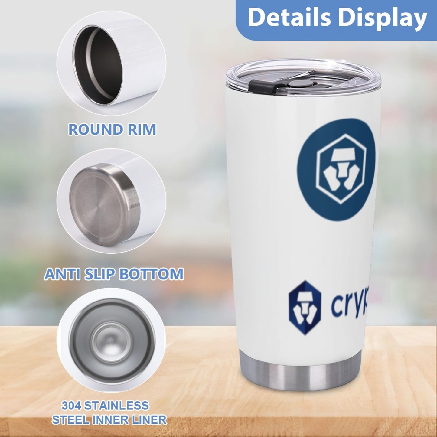 Office-Ready Insulated Stainless Steel Tumbler - Graphic Design Drink Cup