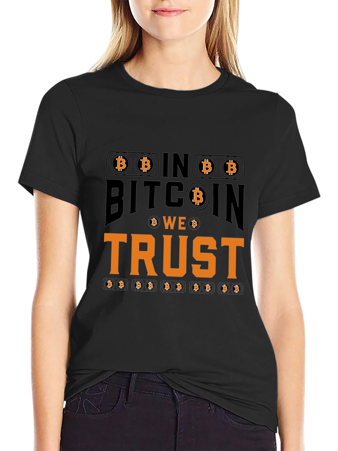 Bitcoin We Trust Black T-Shirt Crypto Currency Tee
