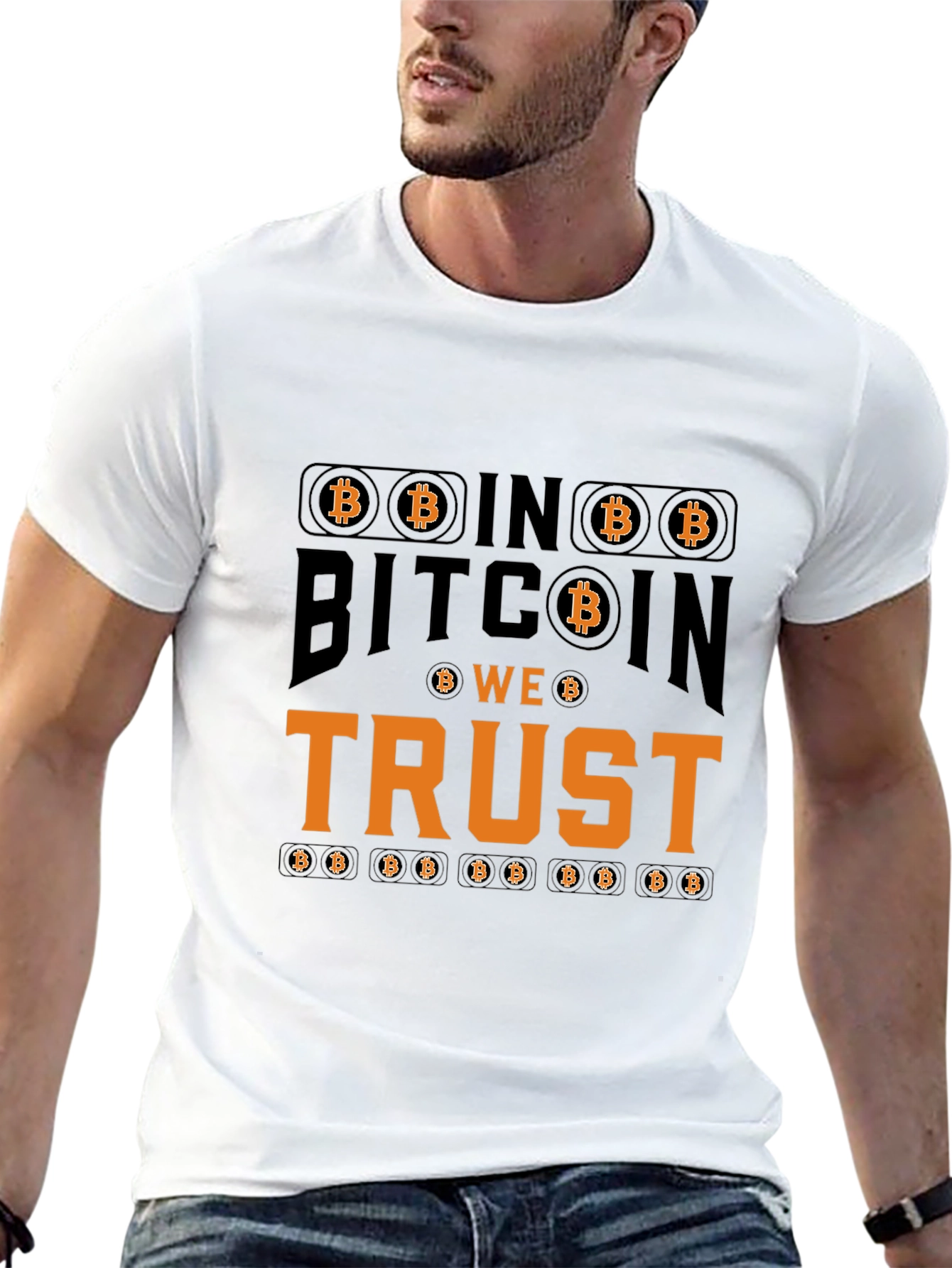 Bitcoin We Trust Black T-Shirt Crypto Currency Tee