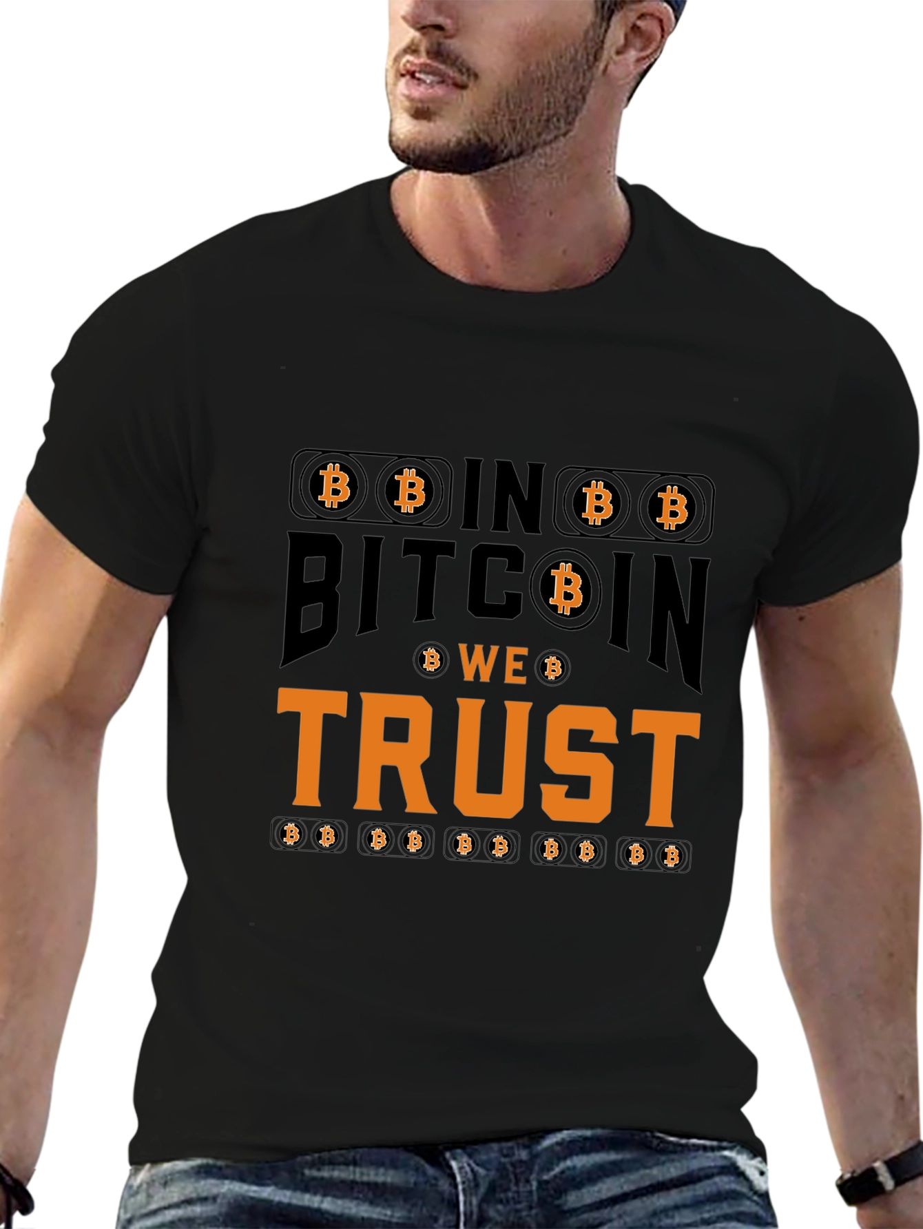 Bitcoin We Trust Black T-Shirt Crypto Currency Tee