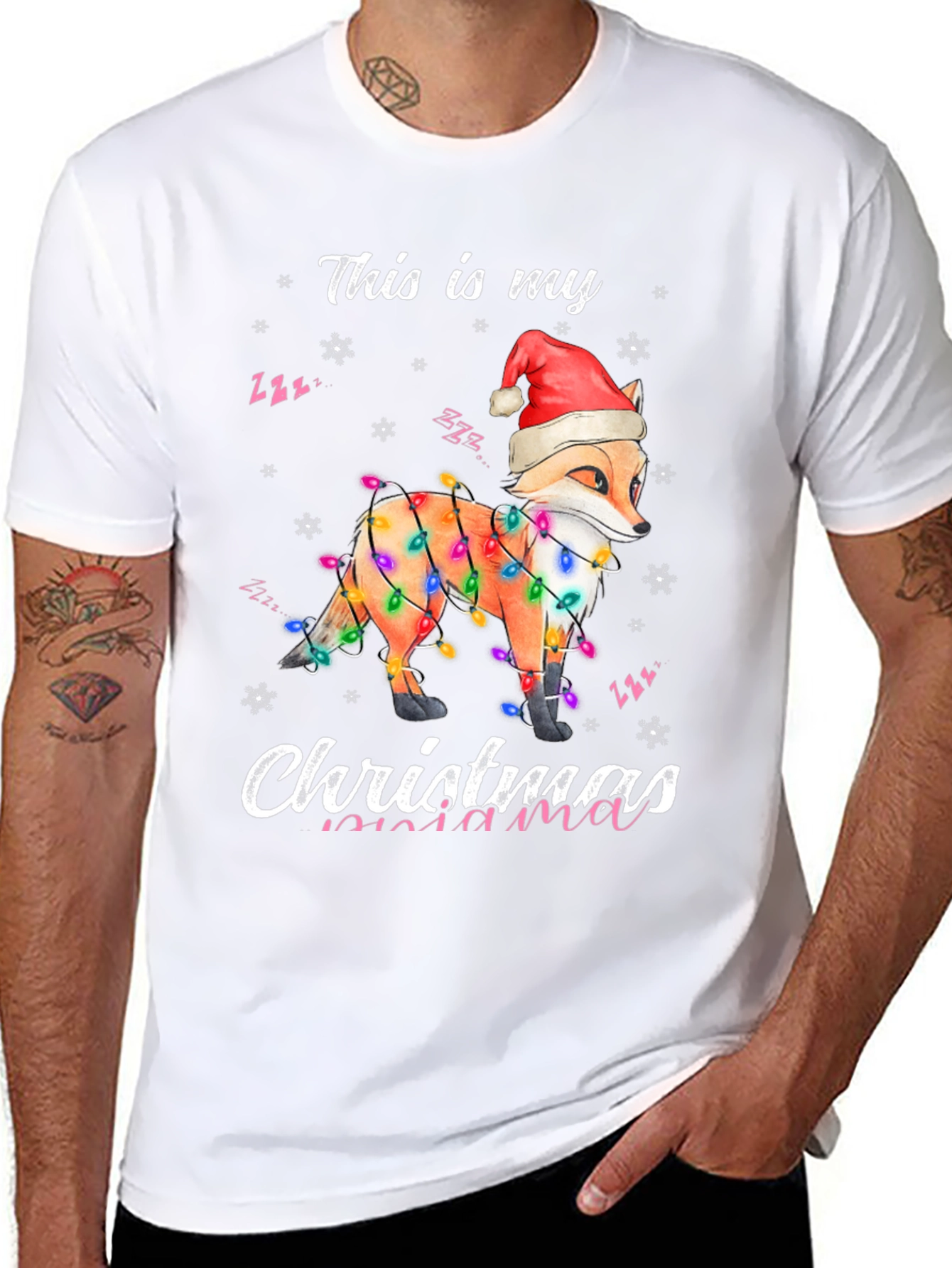 Christmas Fox Mama T-Shirt