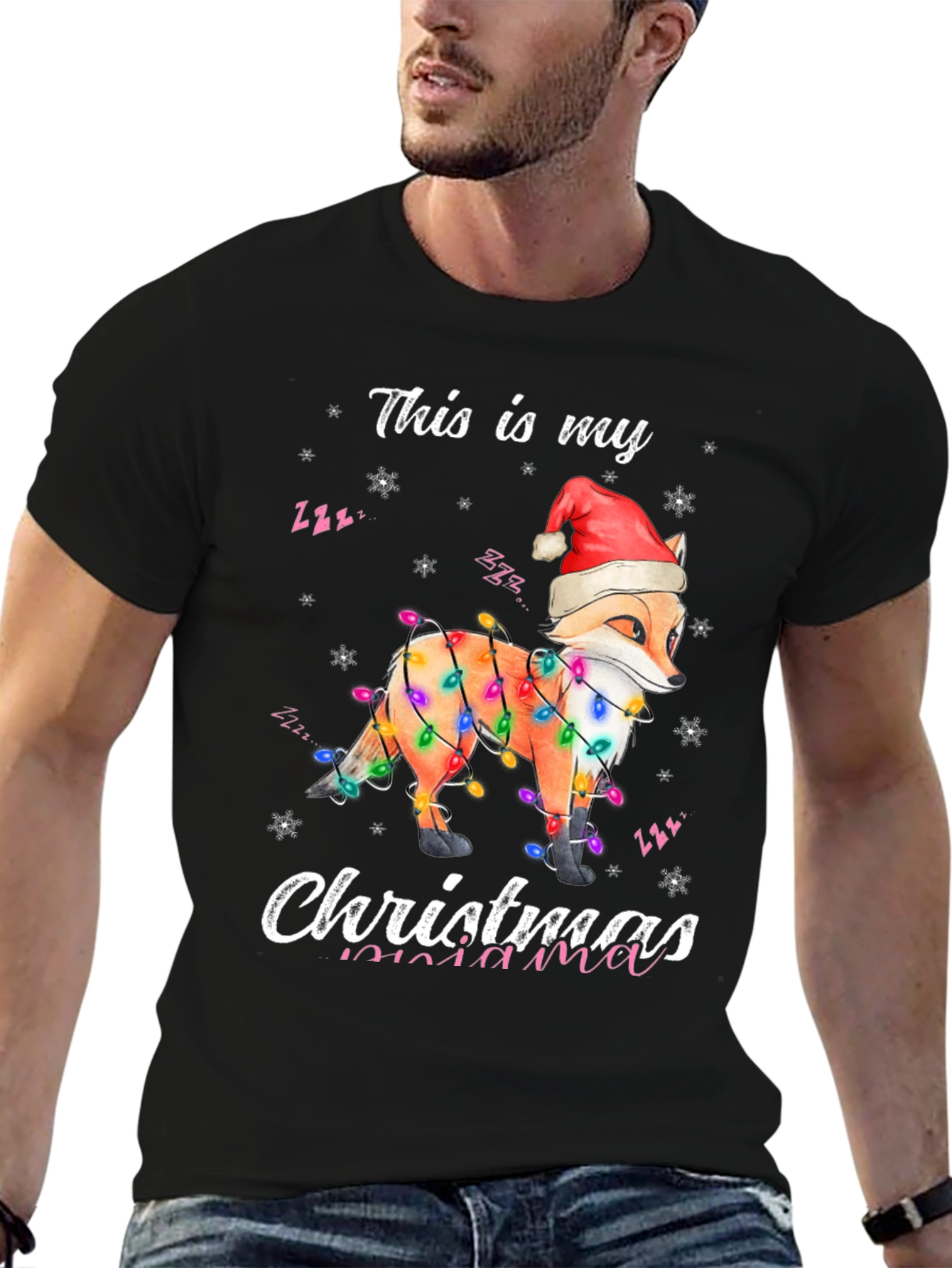 Christmas Fox Mama T-Shirt