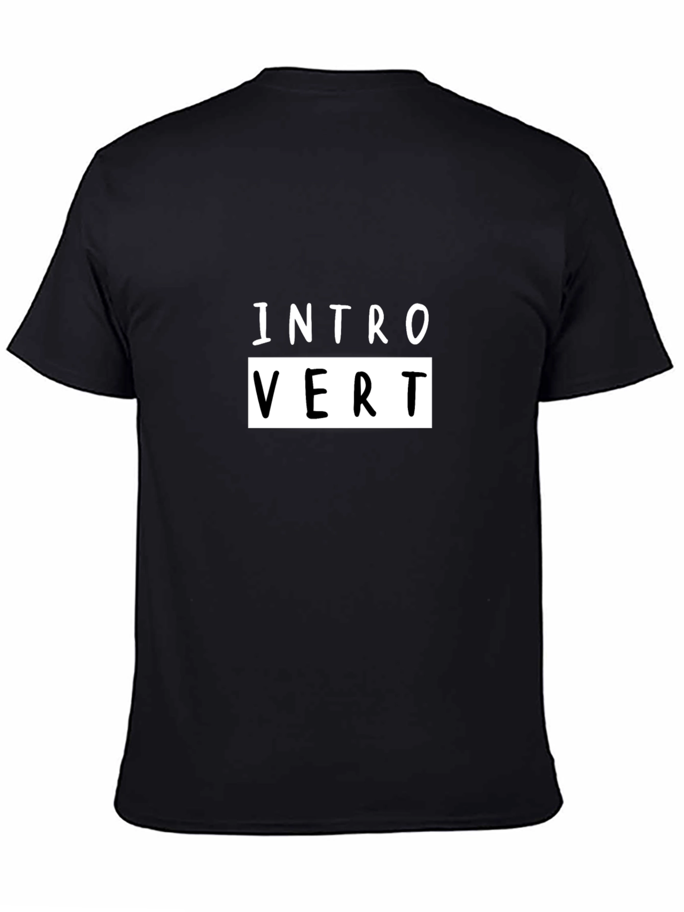 Introvert Graphic Tee - Soft Cotton Black Shirt