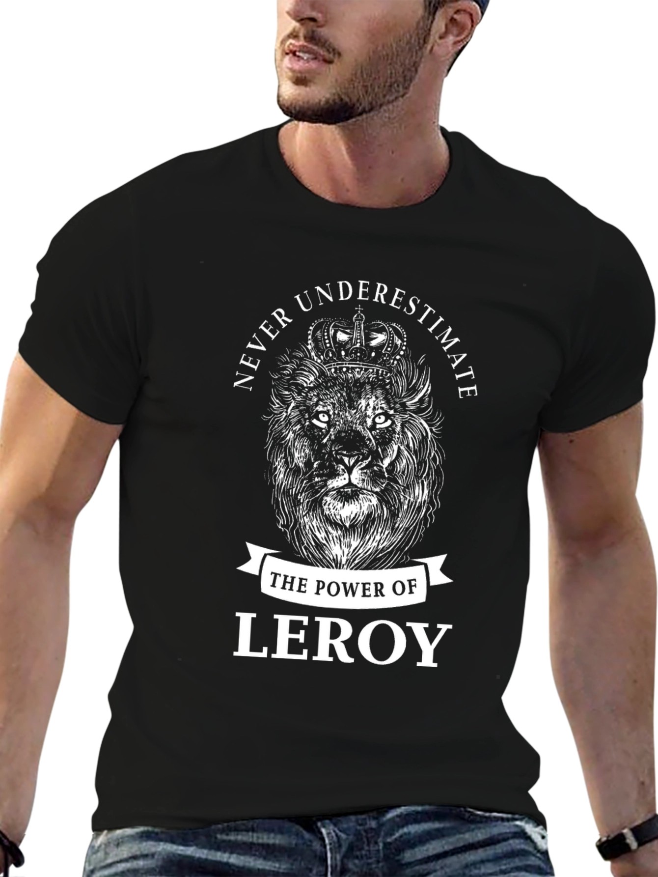 Never Underestimate Leroy Lion Graphic T-Shirt