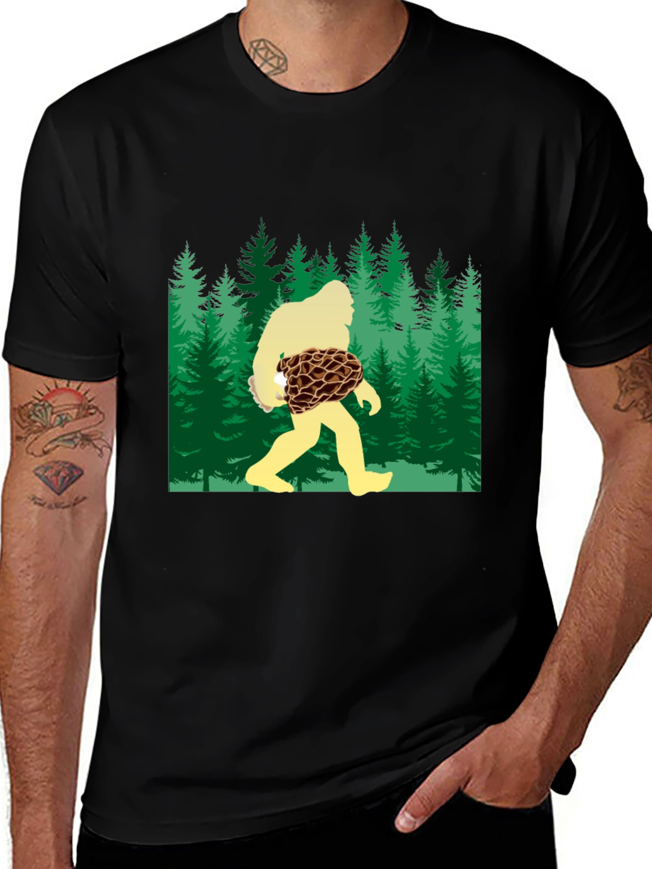 Bigfoot Morel Mushroom T-Shirt
