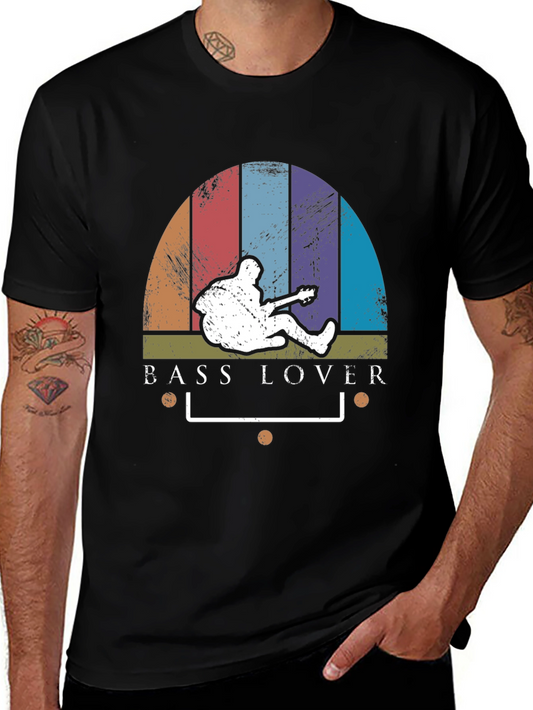 Retro Bass Lover T-Shirt - Musician Tee