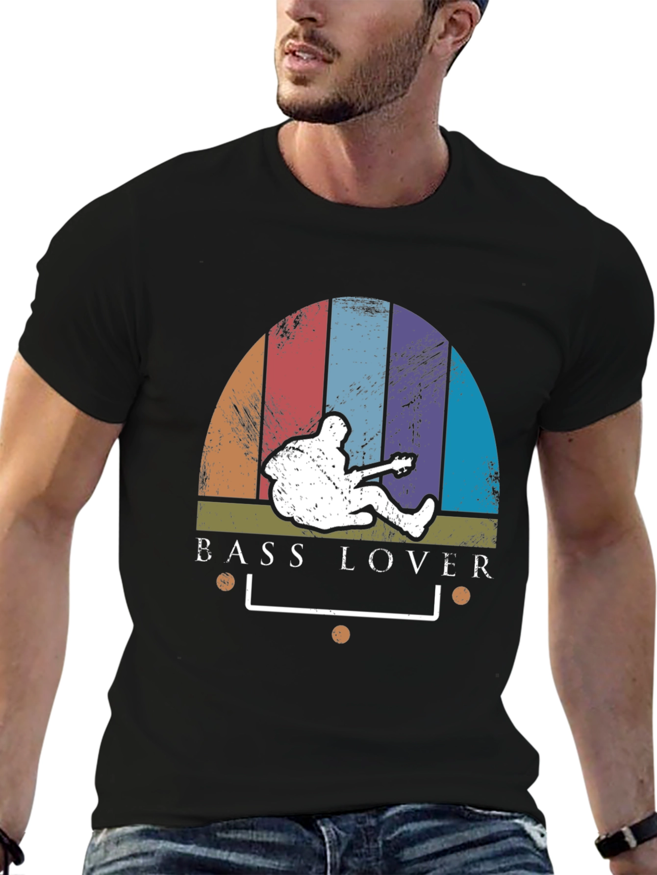 Retro Bass Lover T-Shirt - Musician Tee