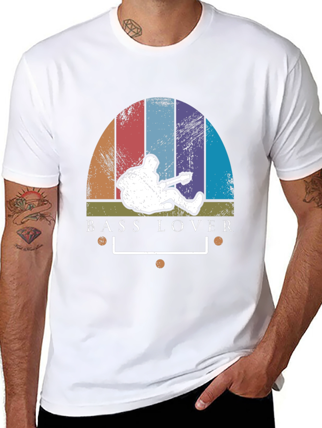 Retro Bass Lover T-Shirt - Musician Tee