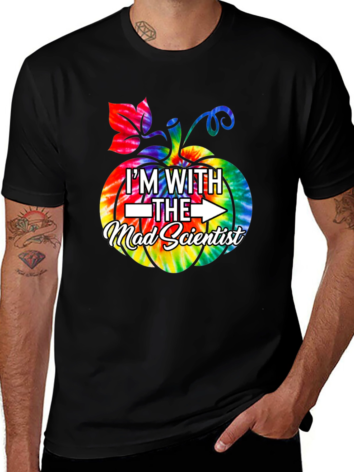 Im With The Mad Scientist Halloween T-Shirt