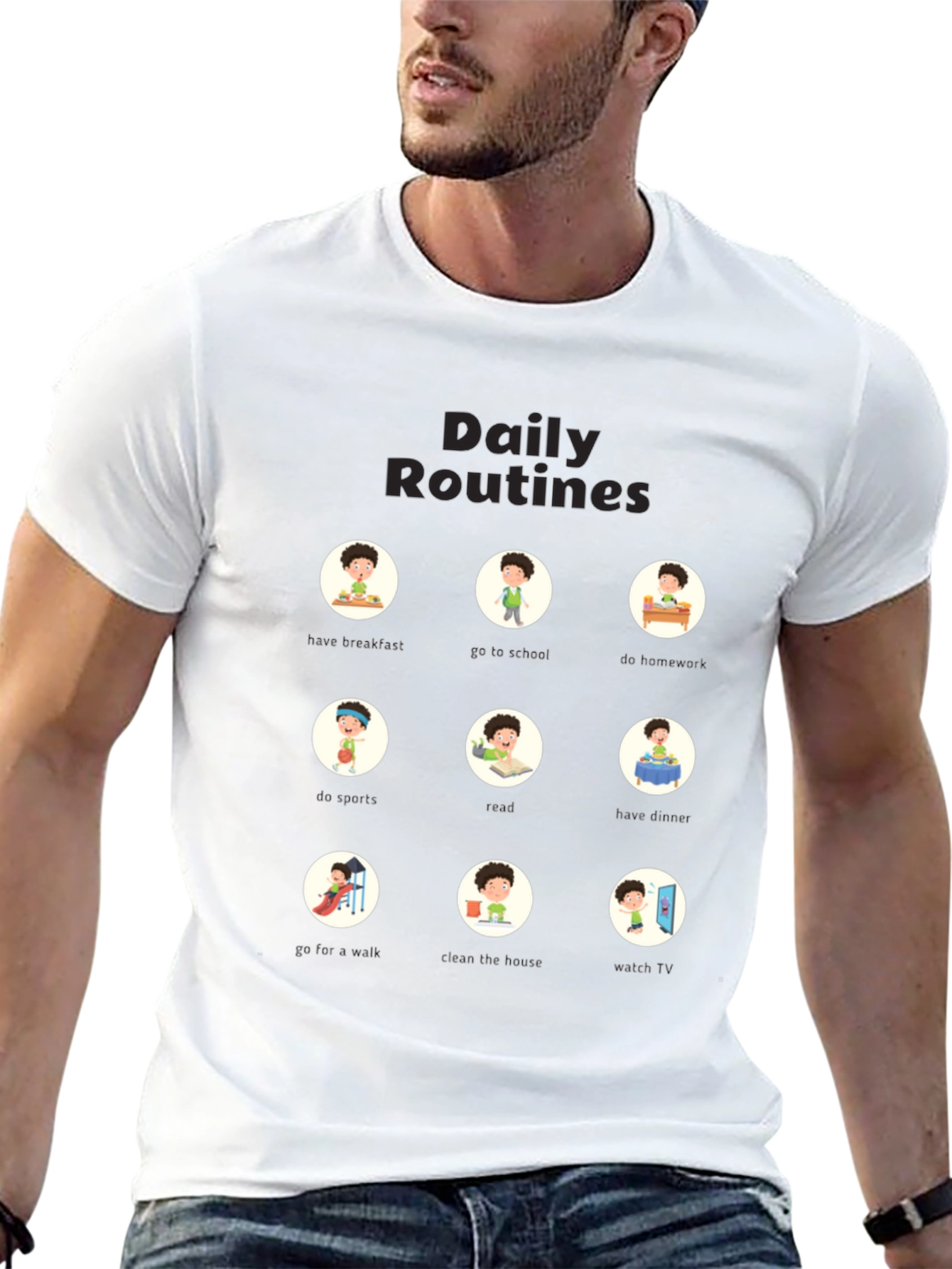 Daily Routine Graphic T-Shirt