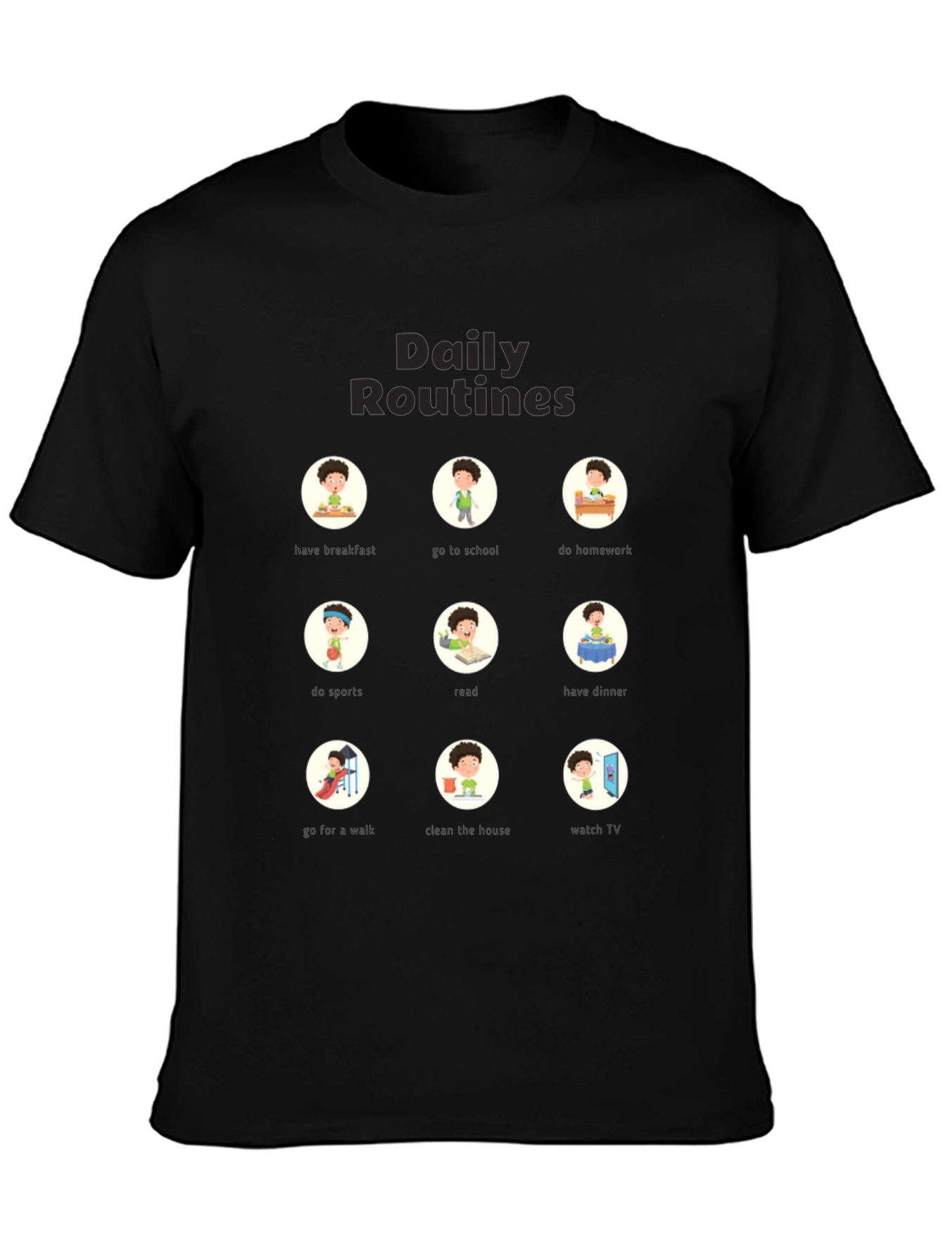 Daily Routine Graphic T-Shirt