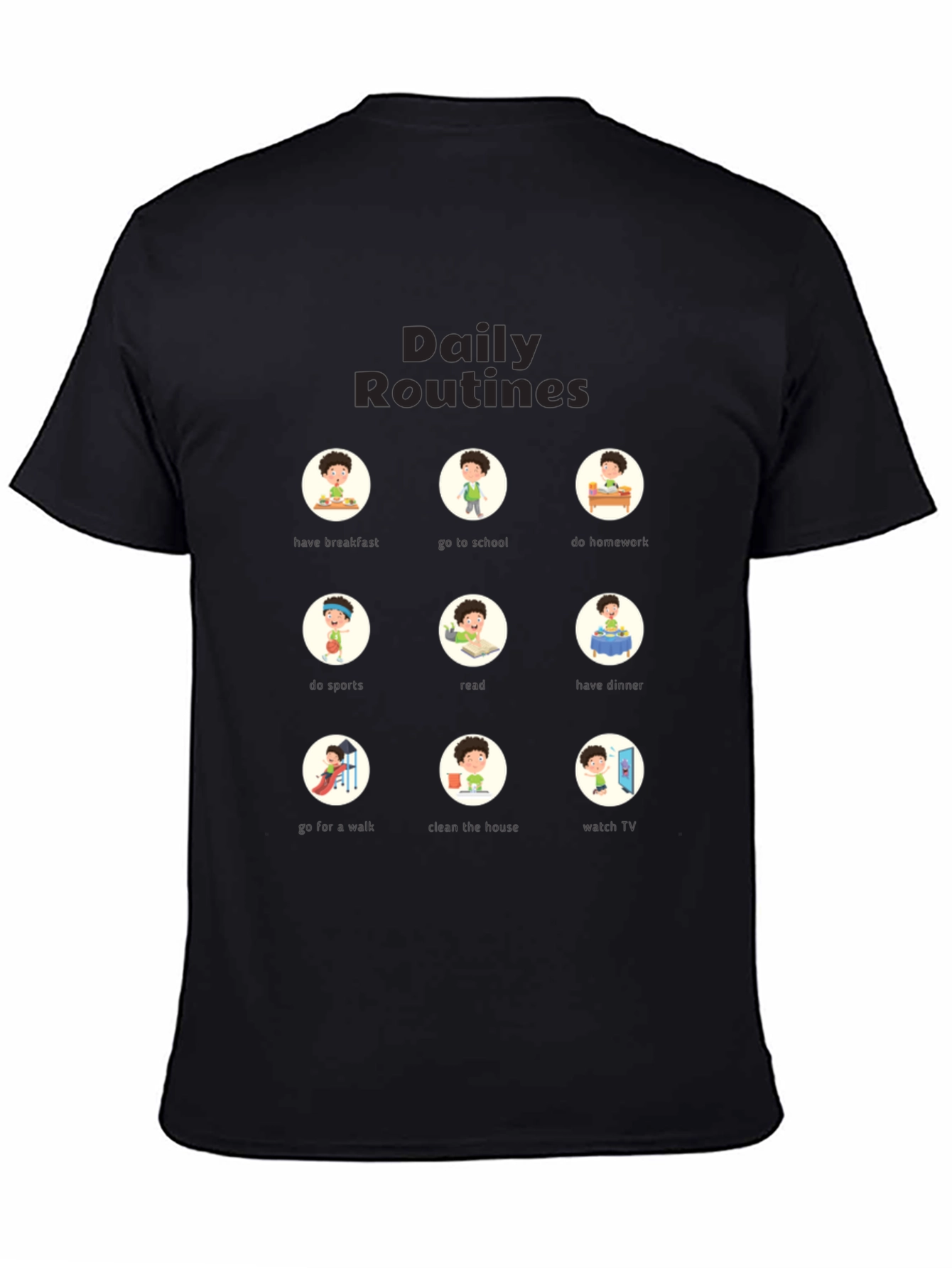 Daily Routine Graphic T-Shirt