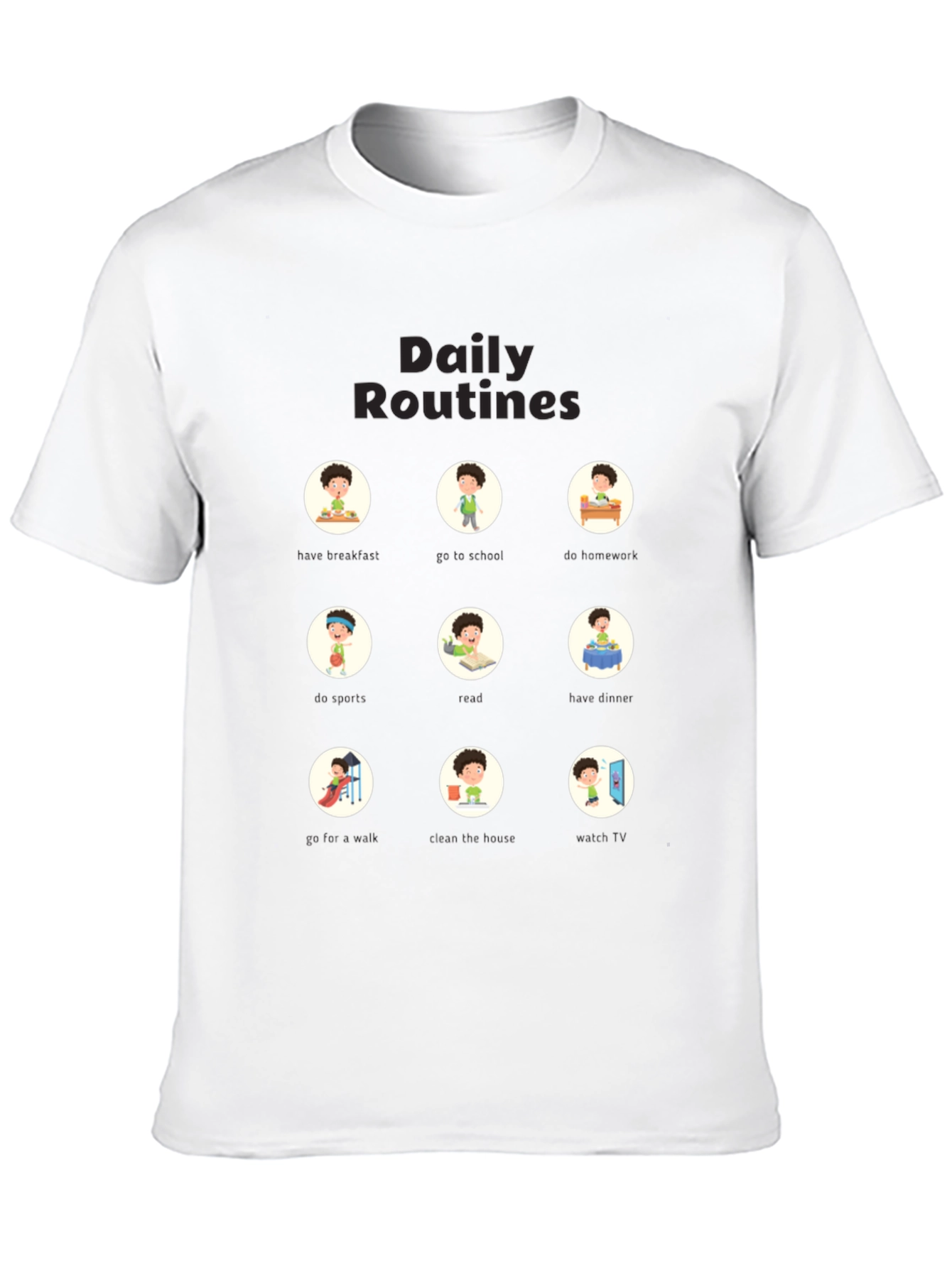 Daily Routine Graphic T-Shirt