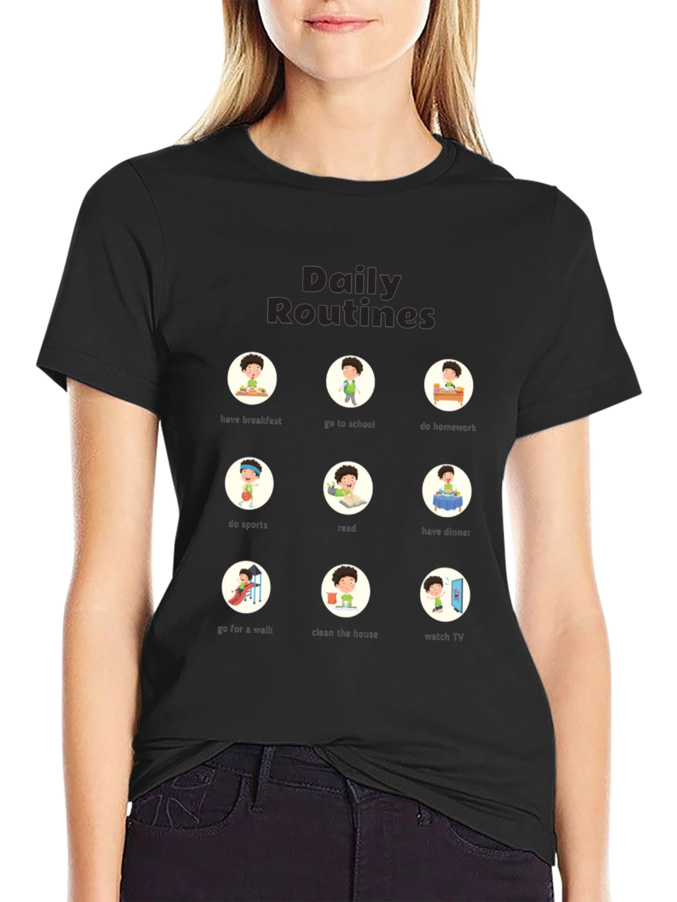 Daily Routine Graphic T-Shirt