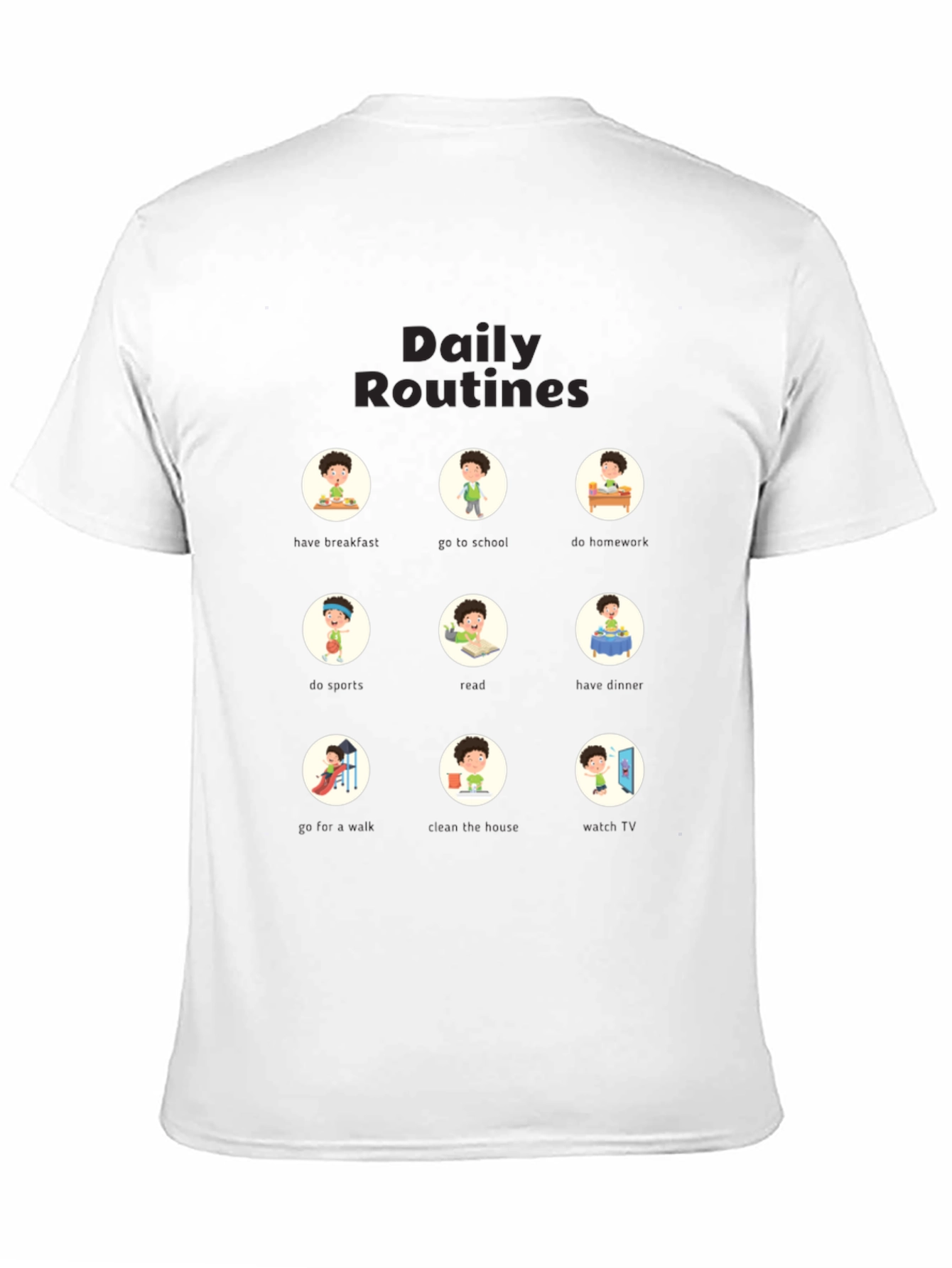 Daily Routine Graphic T-Shirt