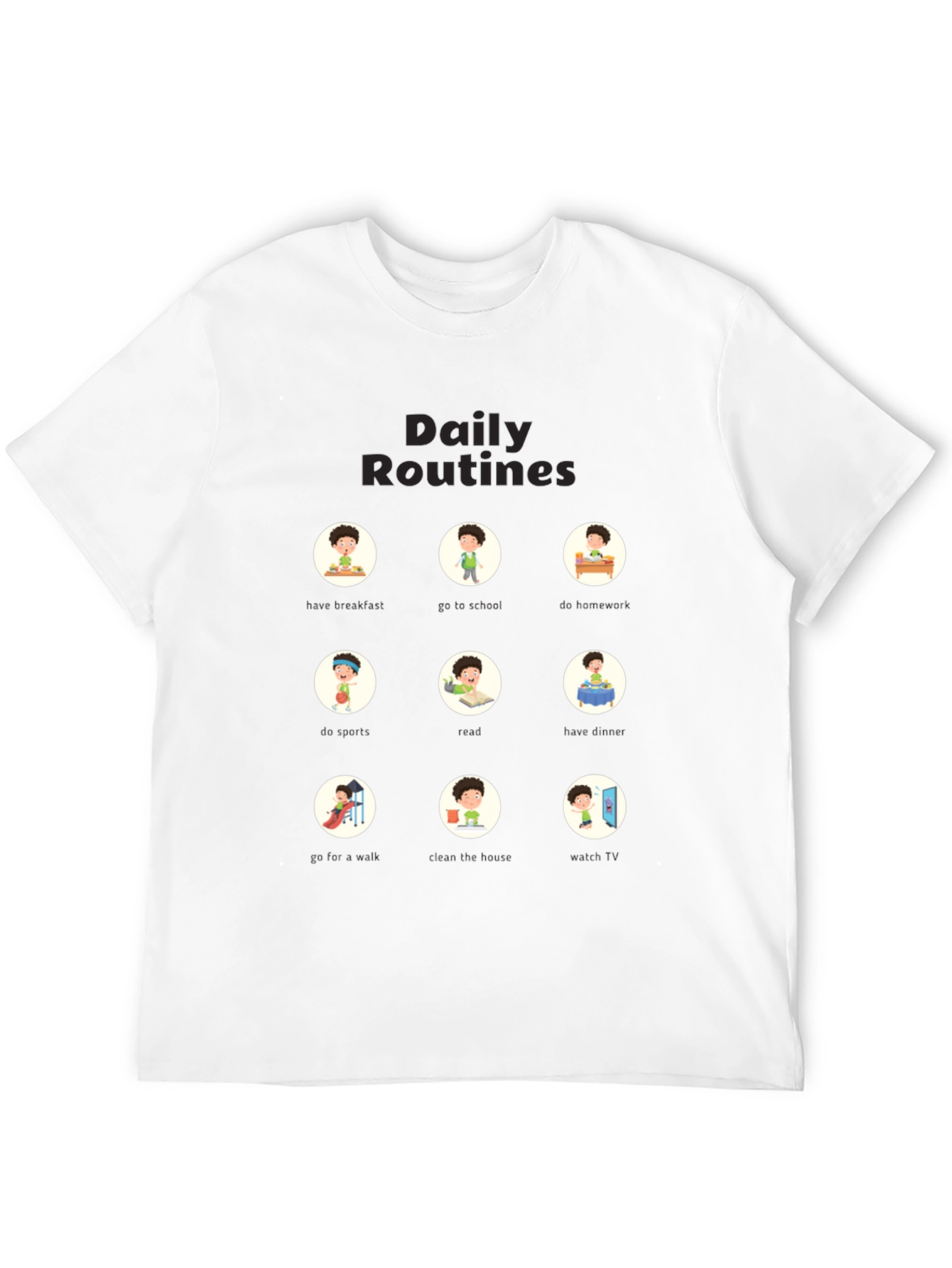 Daily Routine Graphic T-Shirt