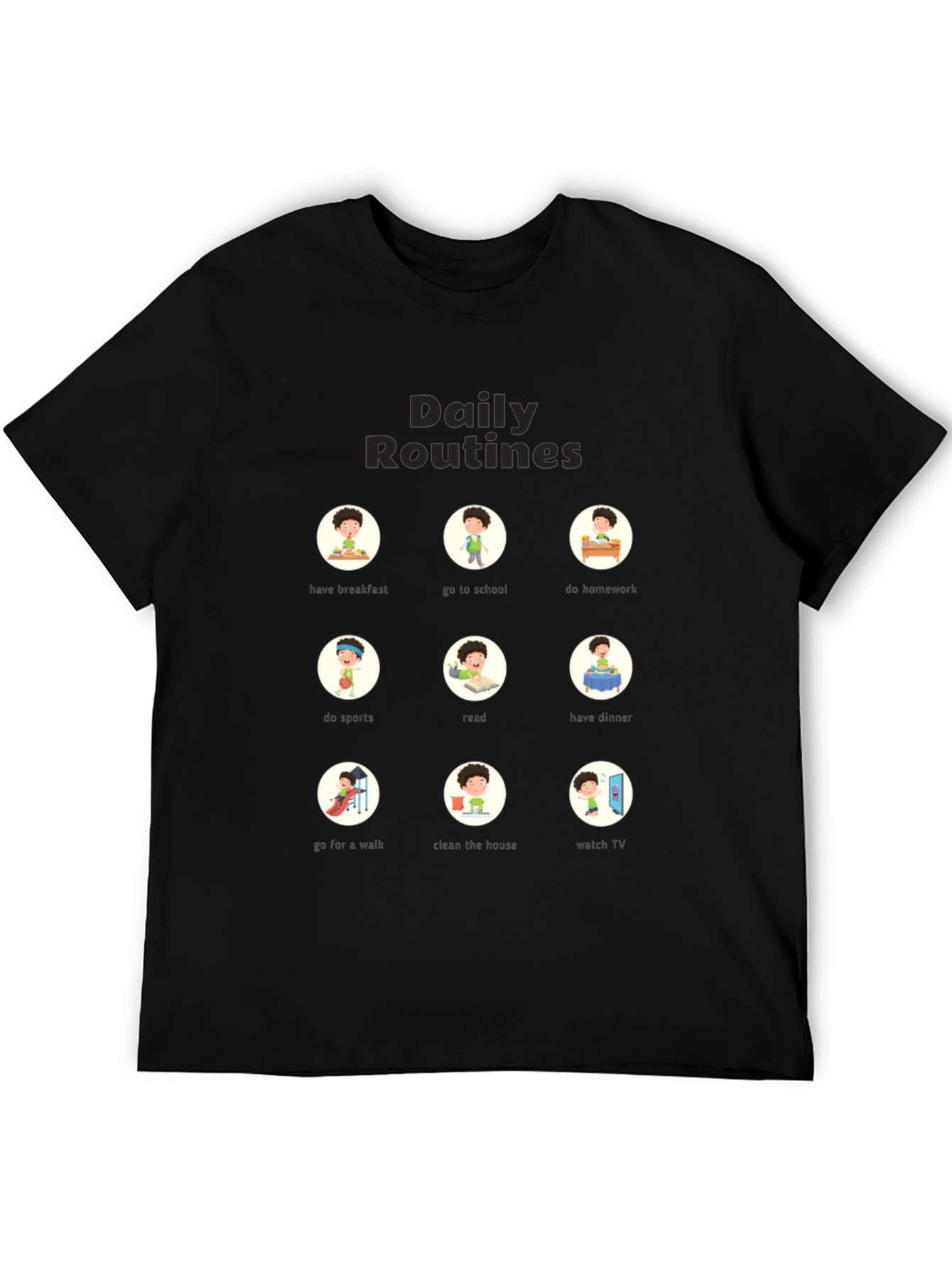 Daily Routine Graphic T-Shirt