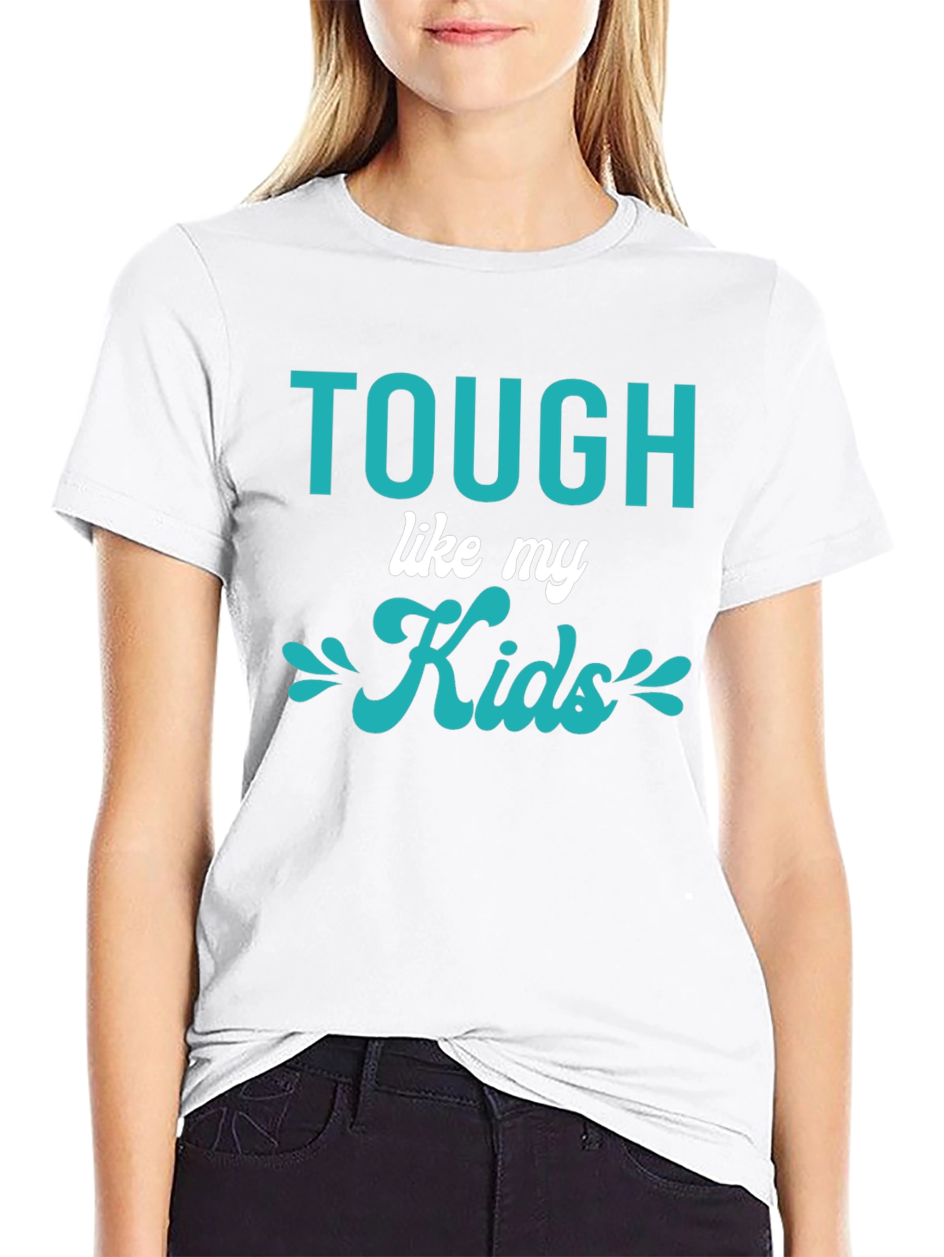 Tough Like My Kids Graphic T-Shirt - Black