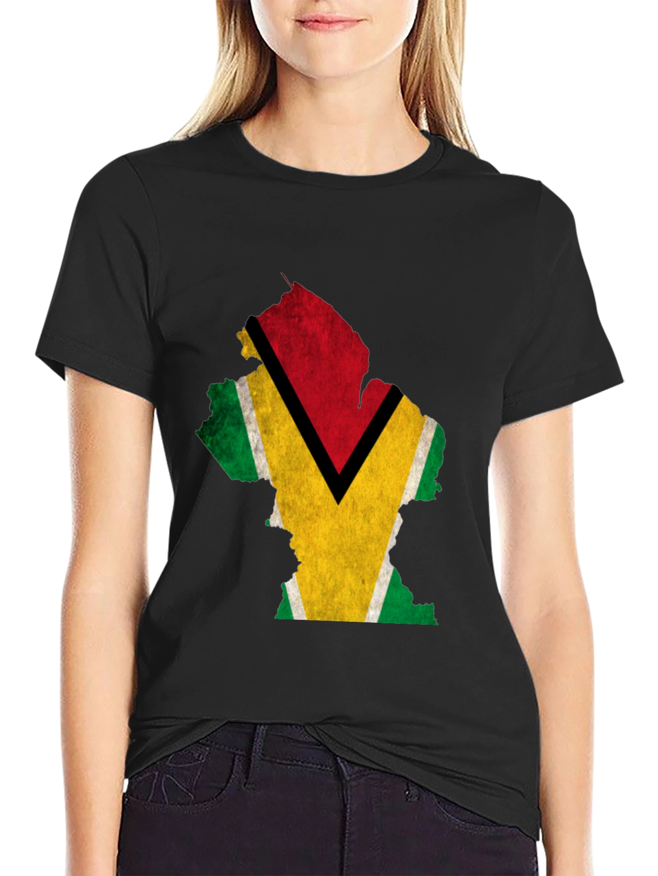 Guyana Flag Map T-Shirt - Patriotic Pride Tee