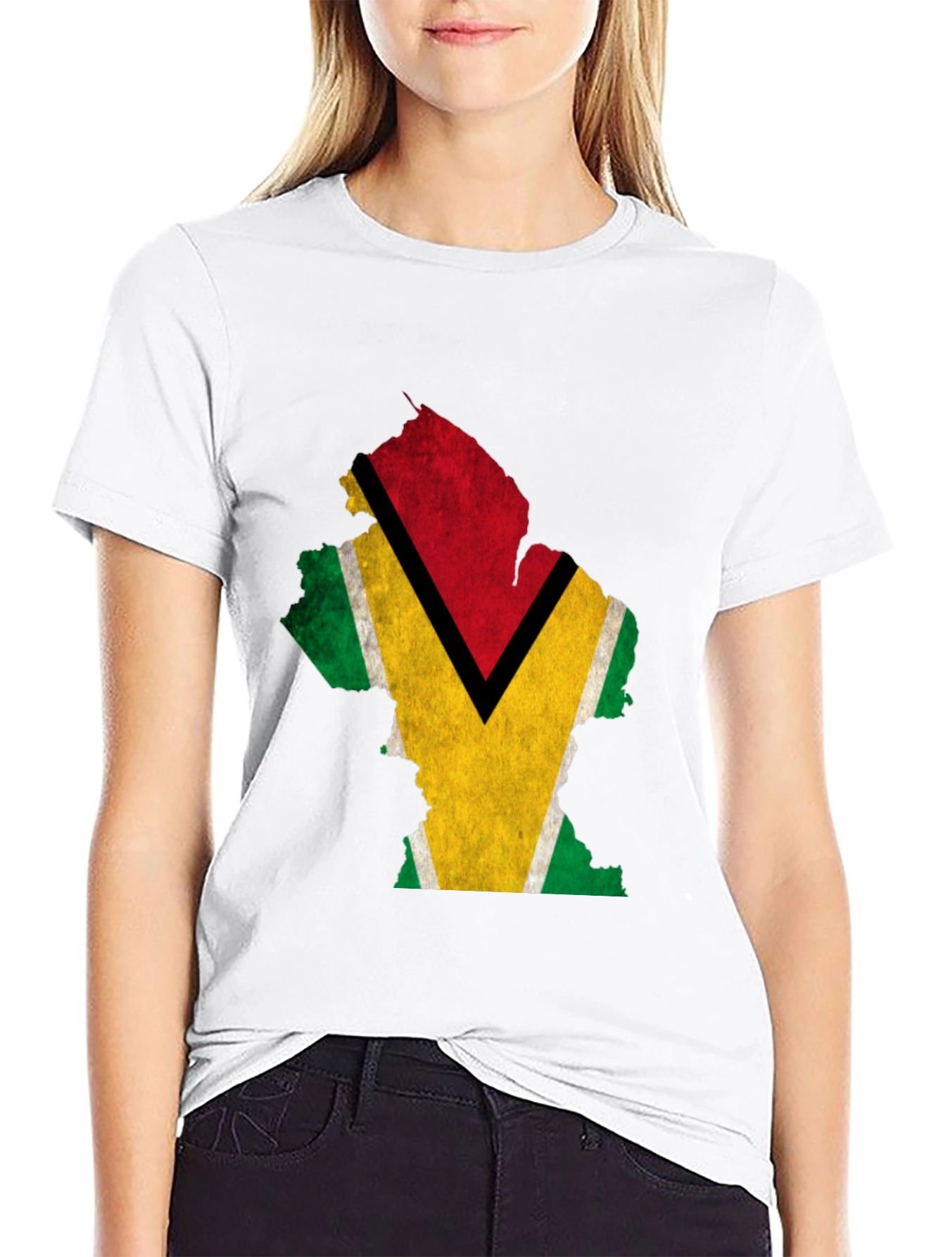 Guyana Flag Map T-Shirt - Patriotic Pride Tee