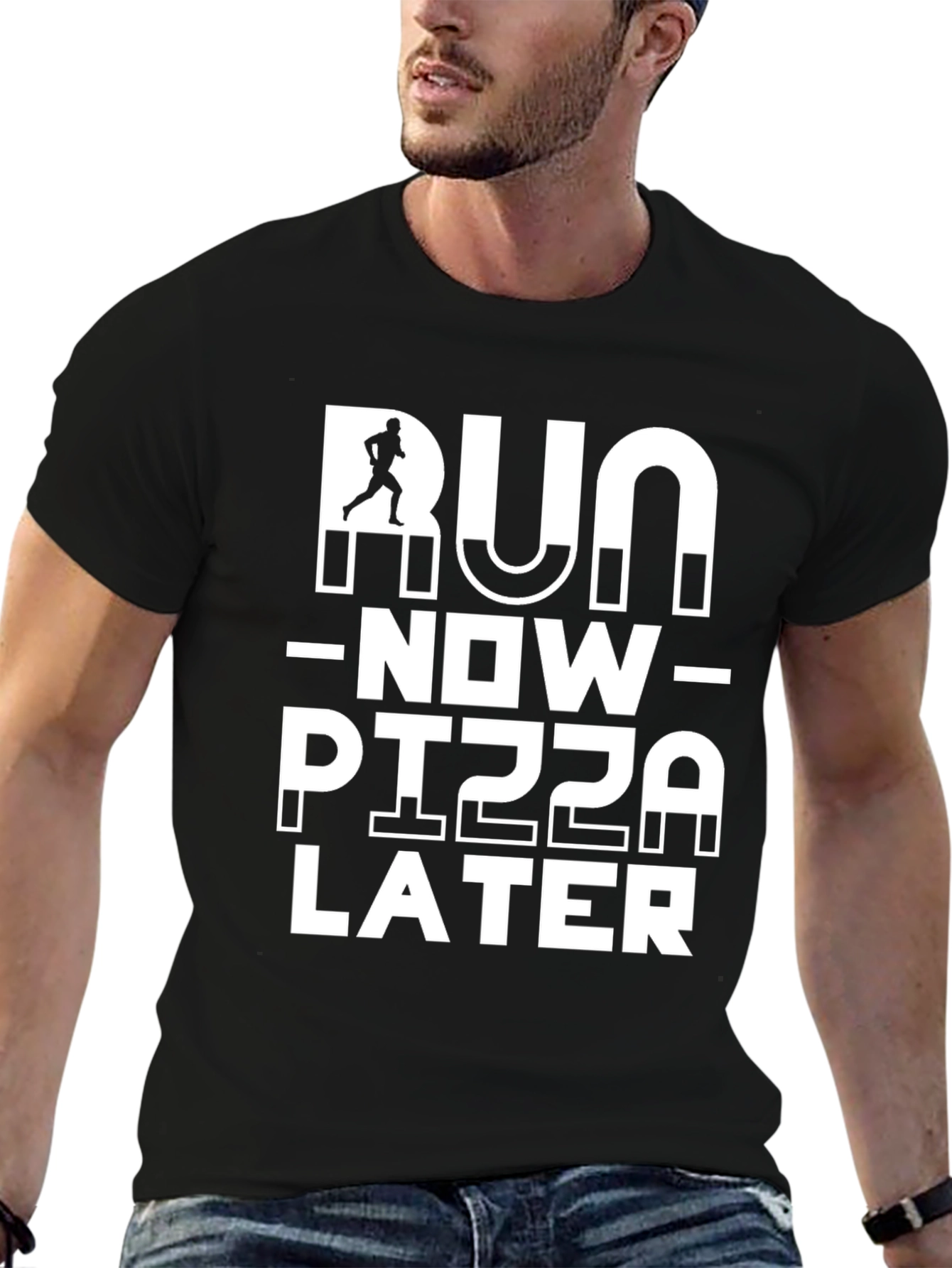 Run Now Pizza Later Graphic Tee