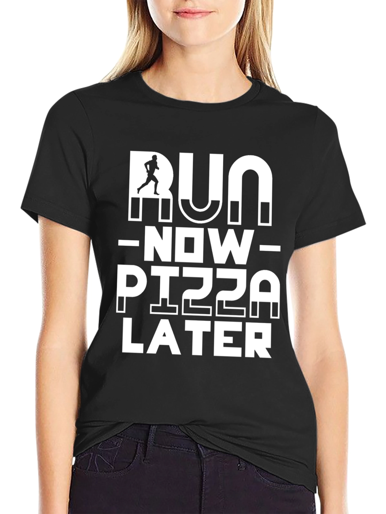 Run Now Pizza Later Graphic Tee