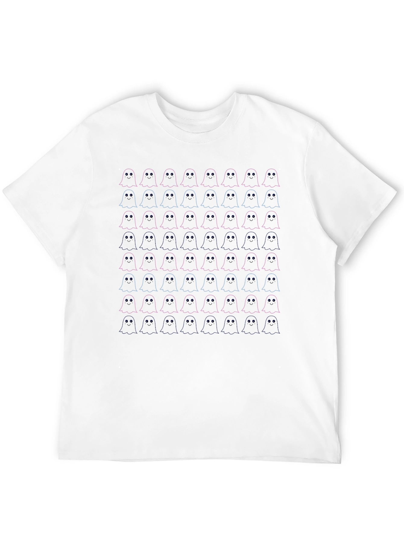 Neon Ghost Pattern T-Shirt