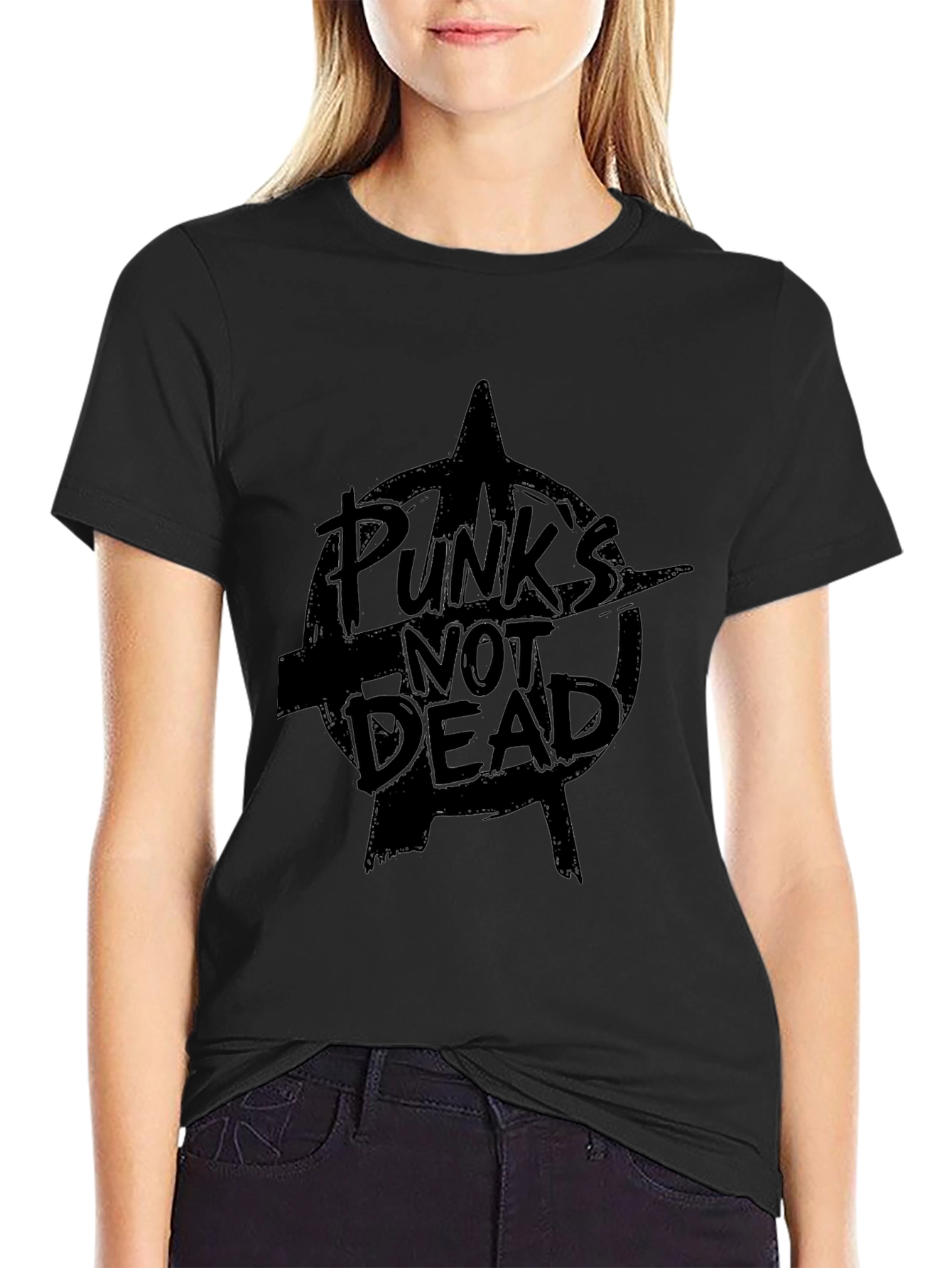 Punks Not Dead Graphic Black Tee