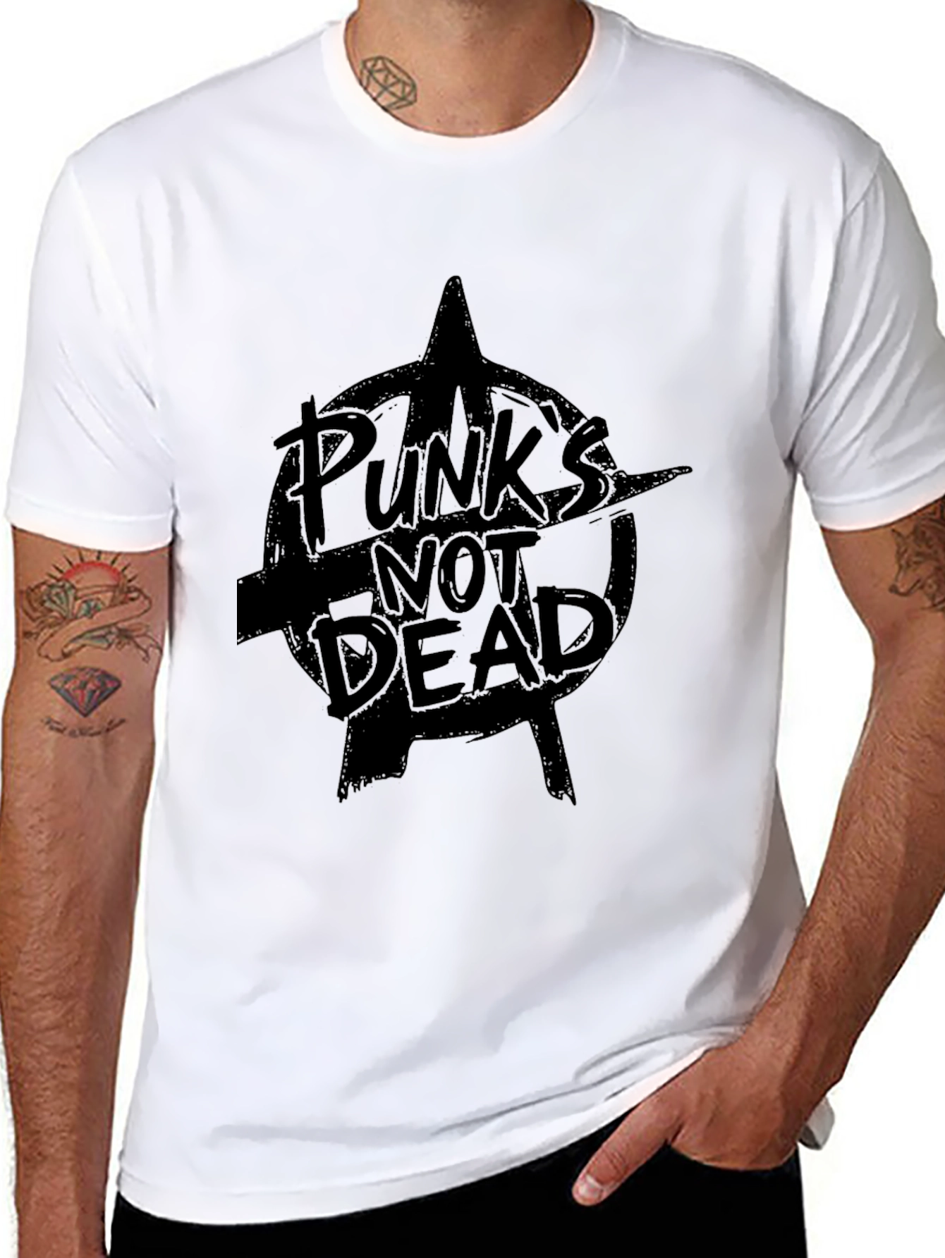 Punks Not Dead Graphic Black Tee