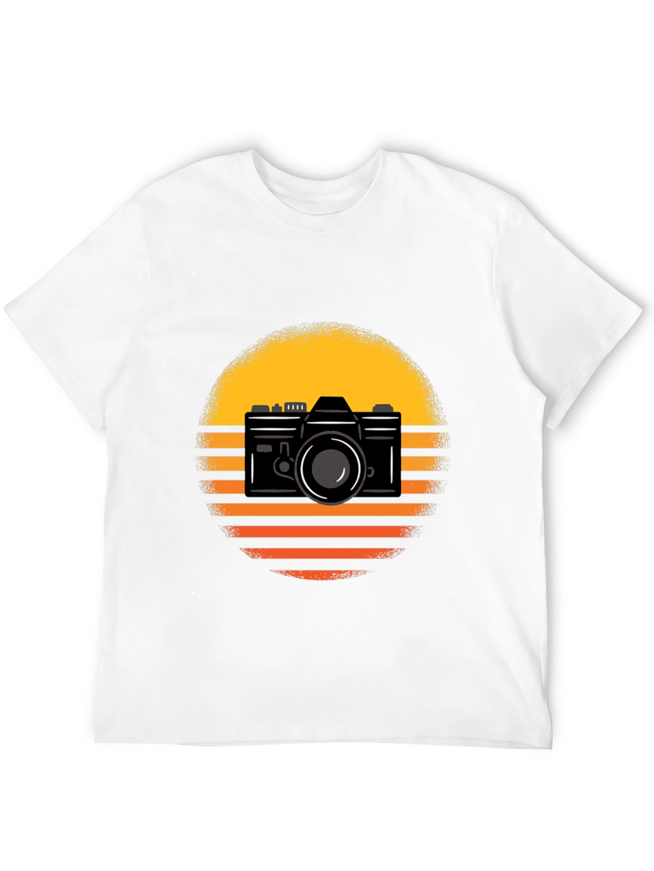 Retro Camera Graphic Tee - Sunset Design