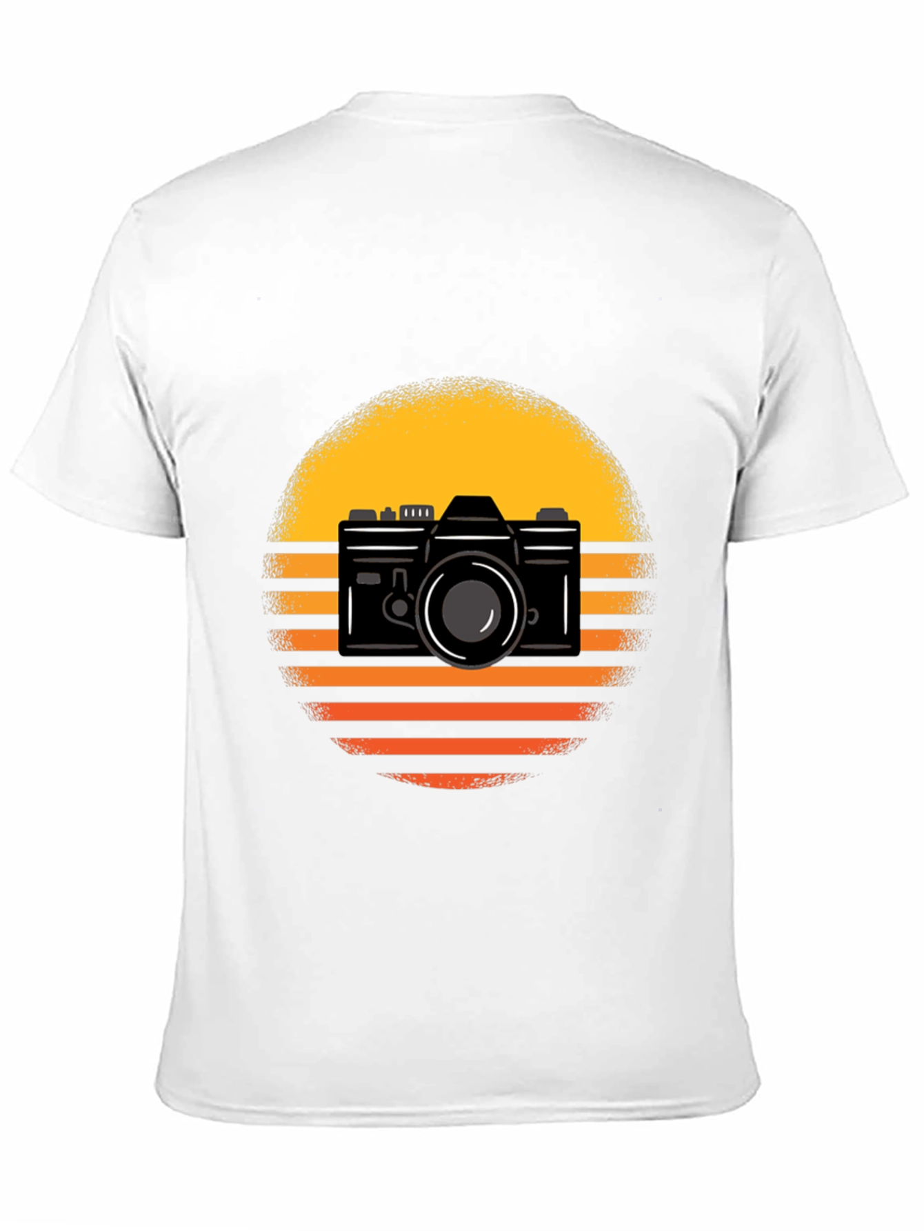 Retro Camera Graphic Tee - Sunset Design