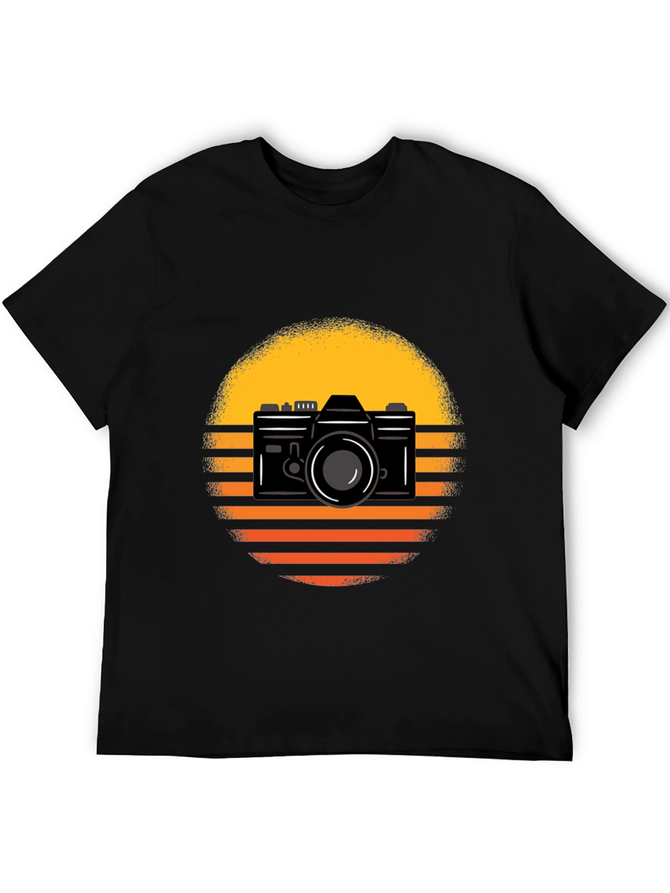Retro Camera Graphic Tee - Sunset Design