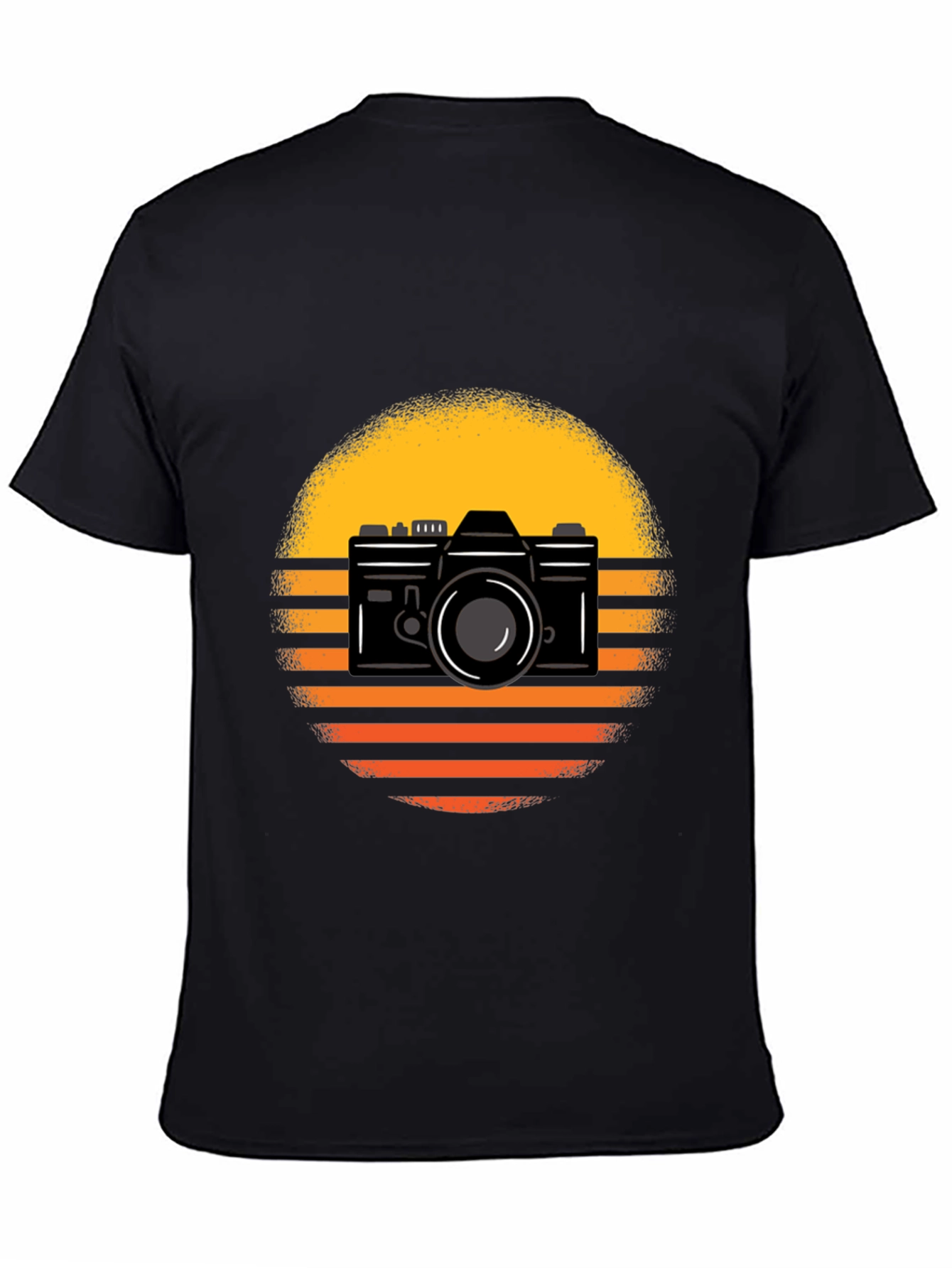 Retro Camera Graphic Tee - Sunset Design