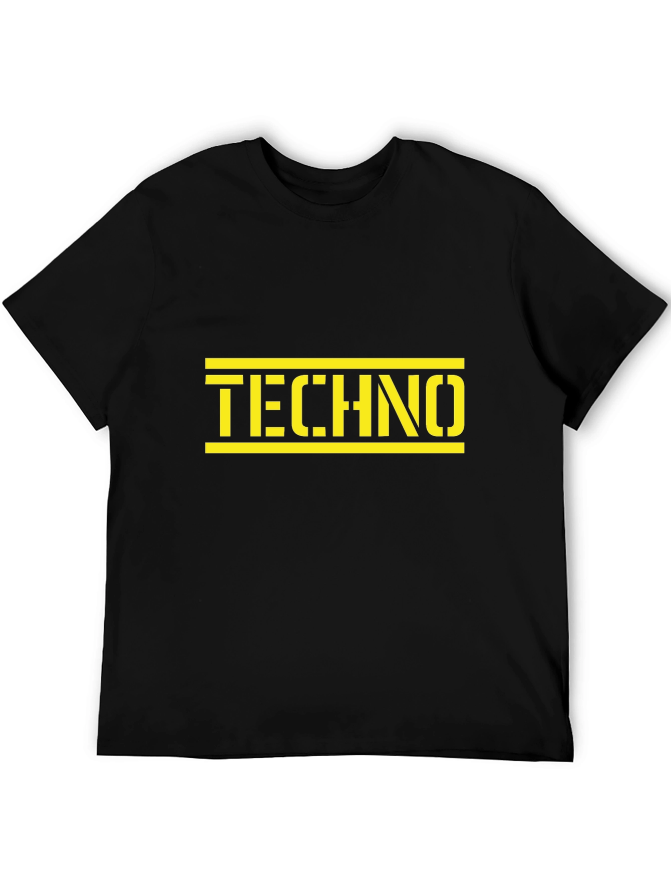 Techno Graphic Tee - Black Cotton