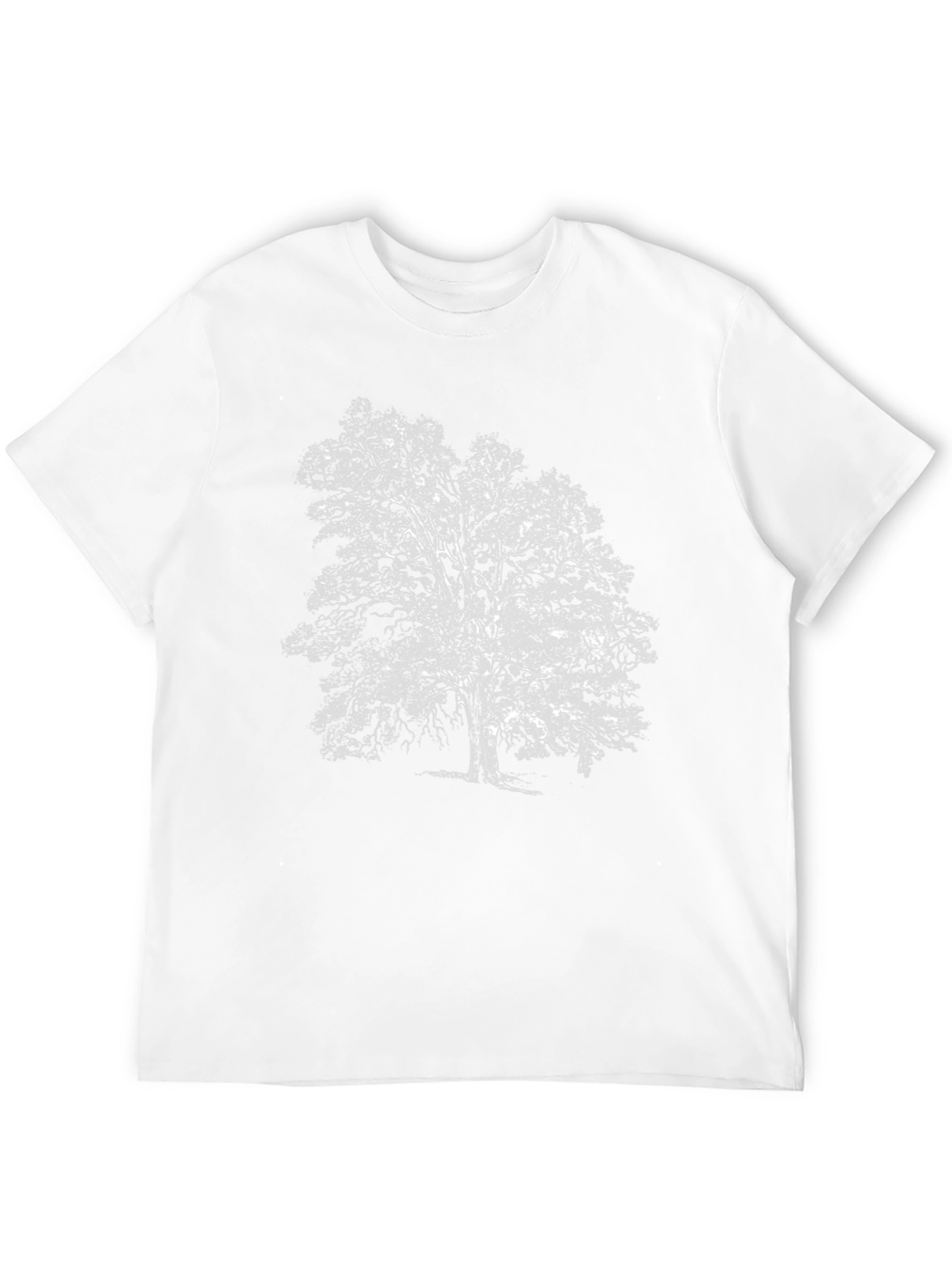 Black T-Shirt with Tree Print
