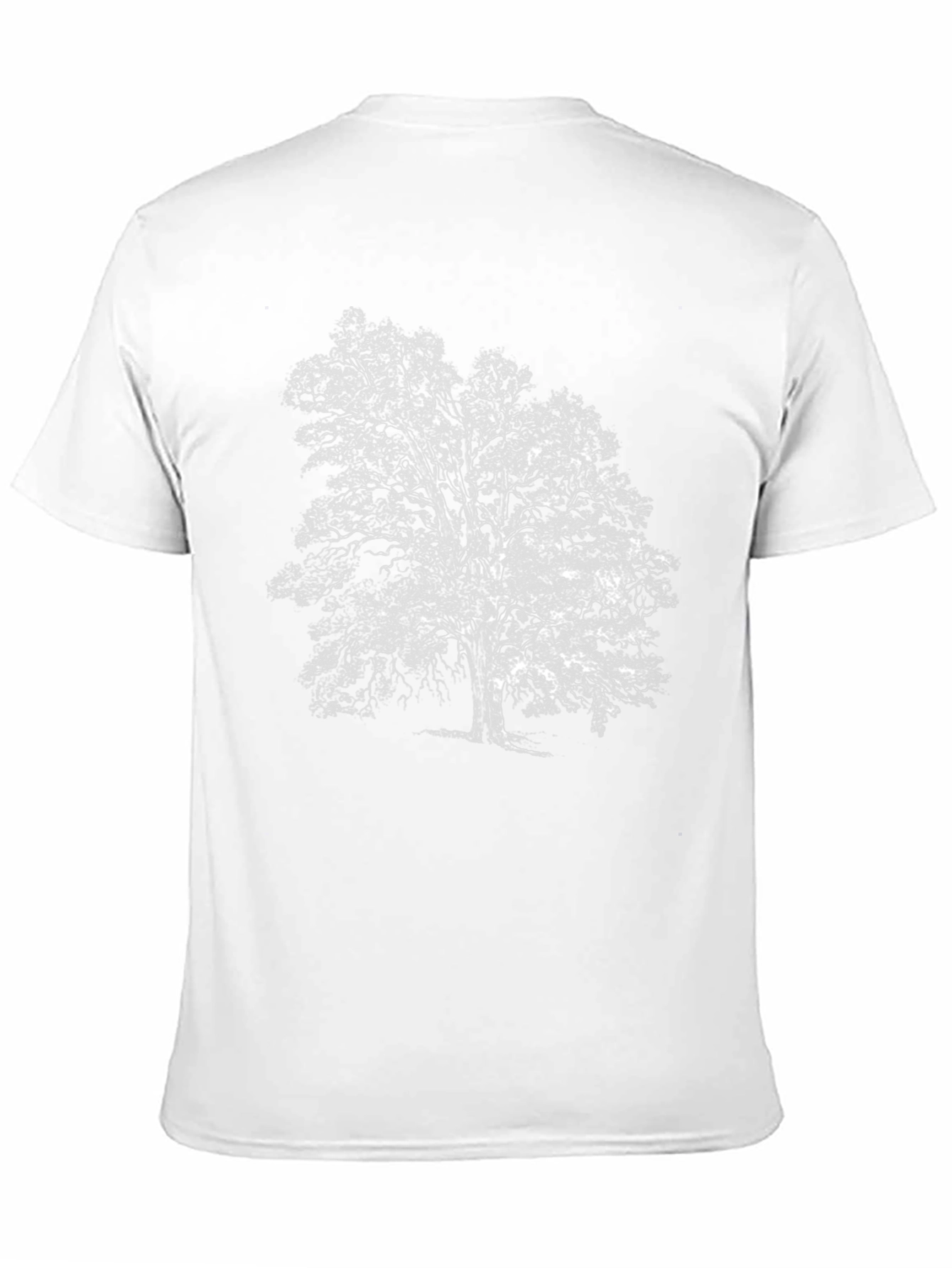 Black T-Shirt with Tree Print