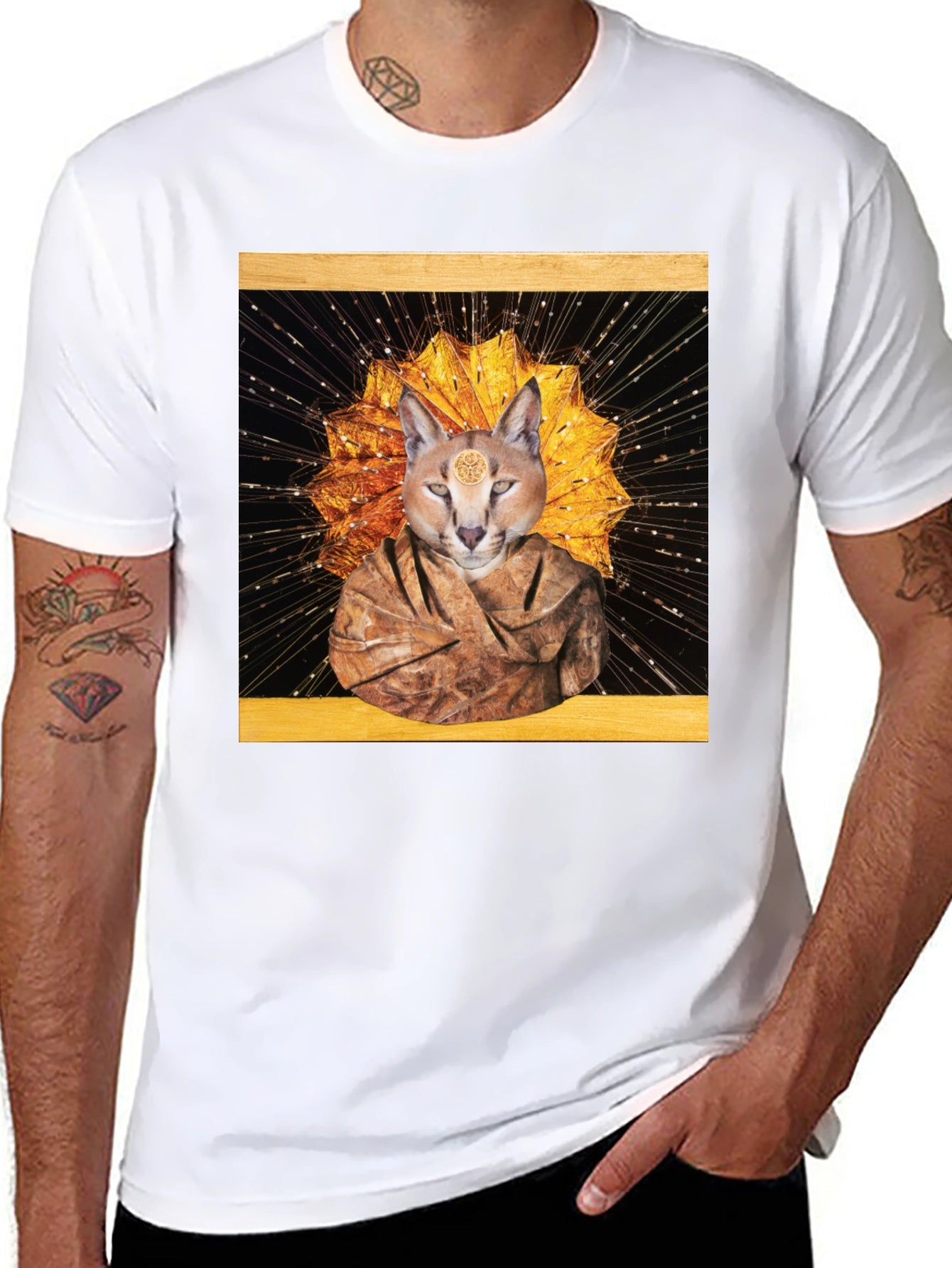 Mystic Feline T-Shirt - Unique Graphic Tee