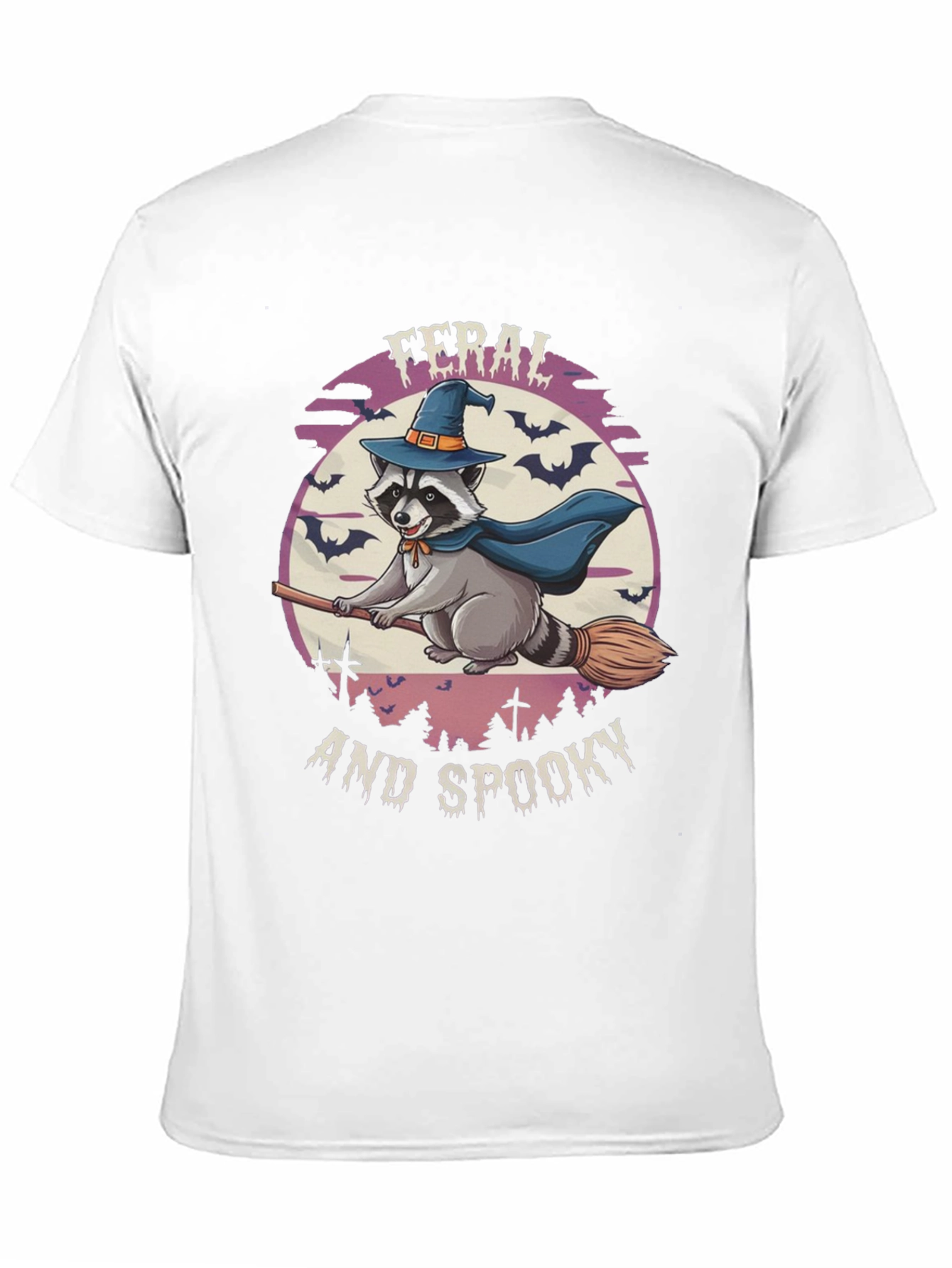 Feral and Spooky Raccoon Halloween T-Shirt