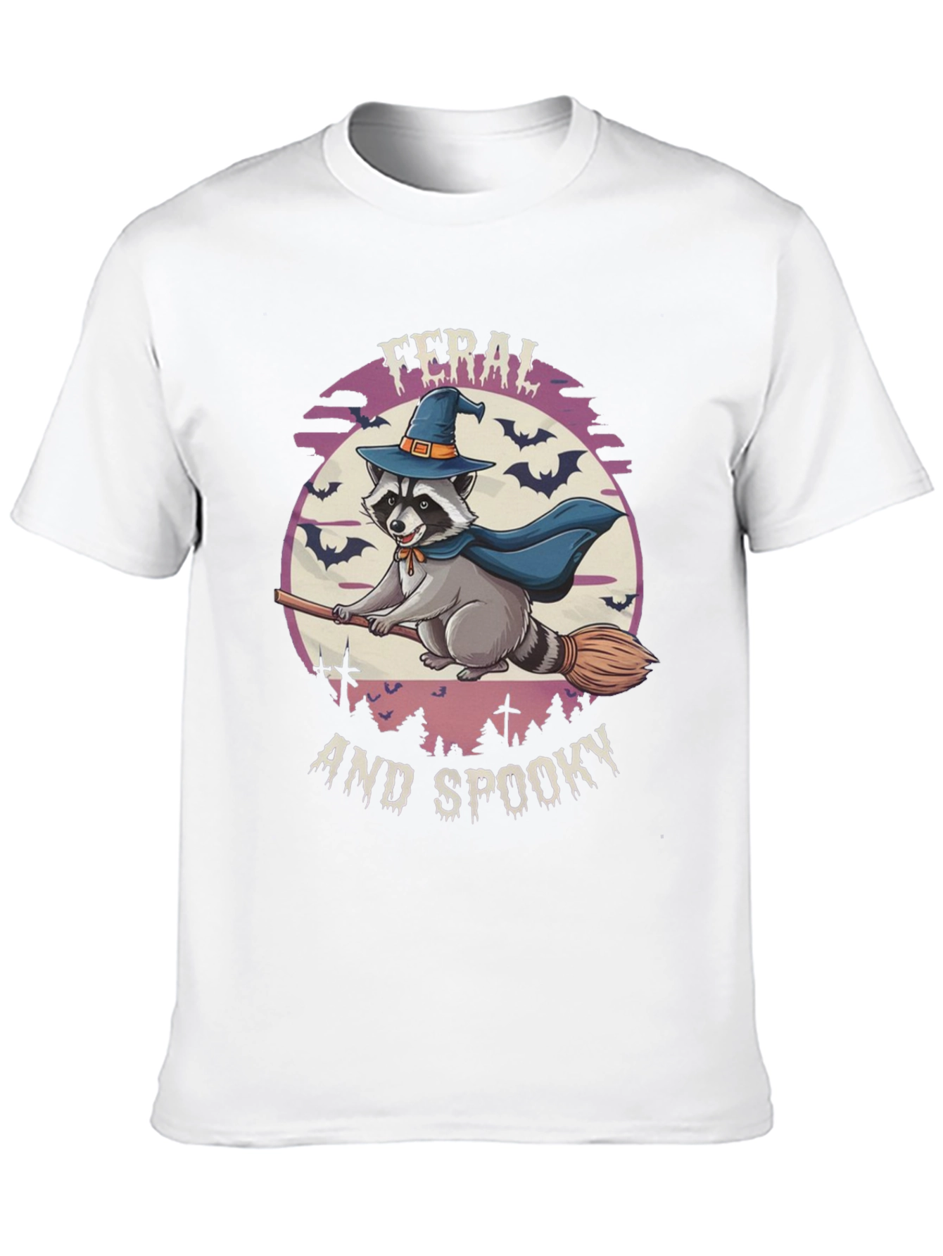 Feral and Spooky Raccoon Halloween T-Shirt