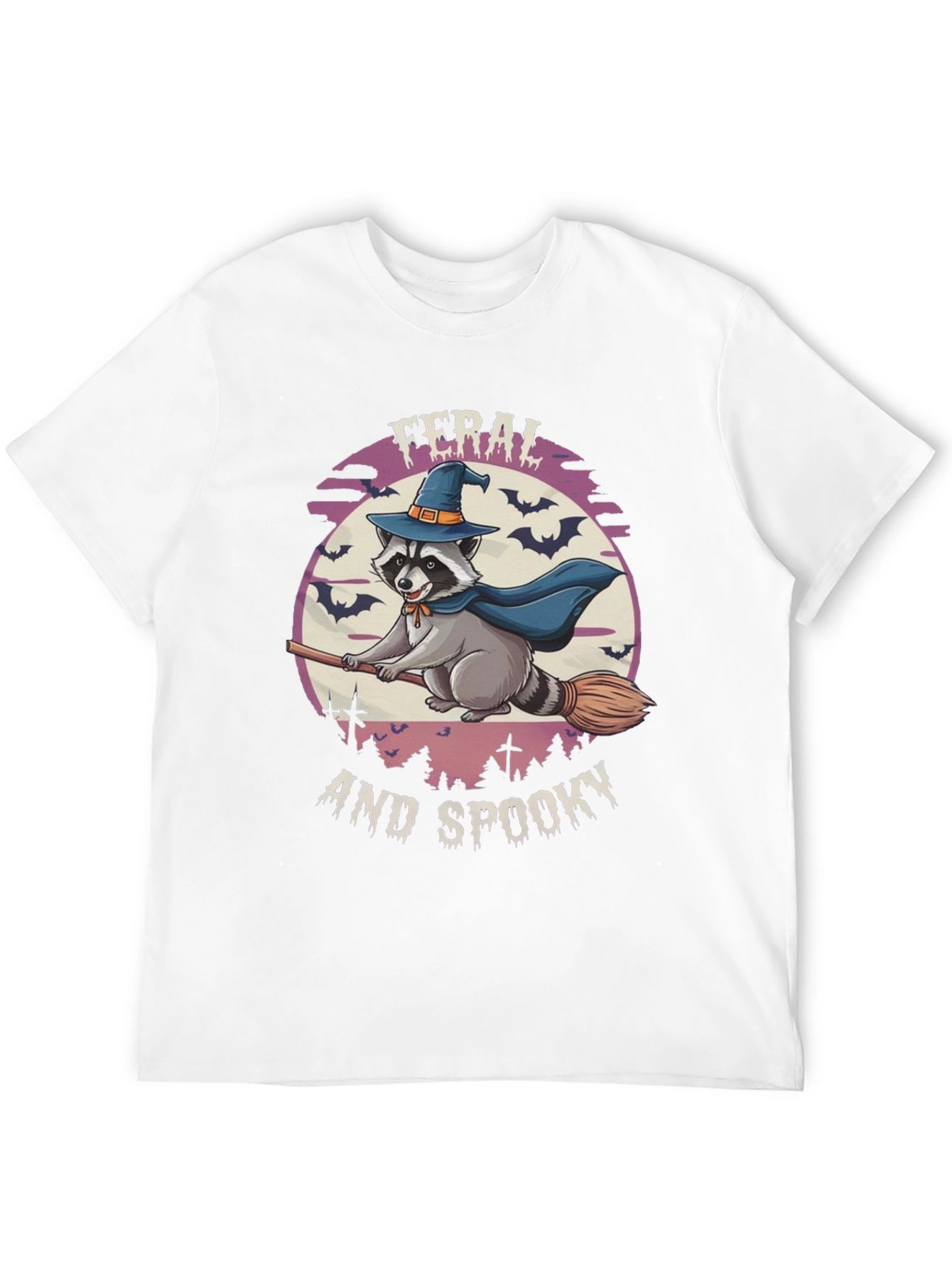 Feral and Spooky Raccoon Halloween T-Shirt
