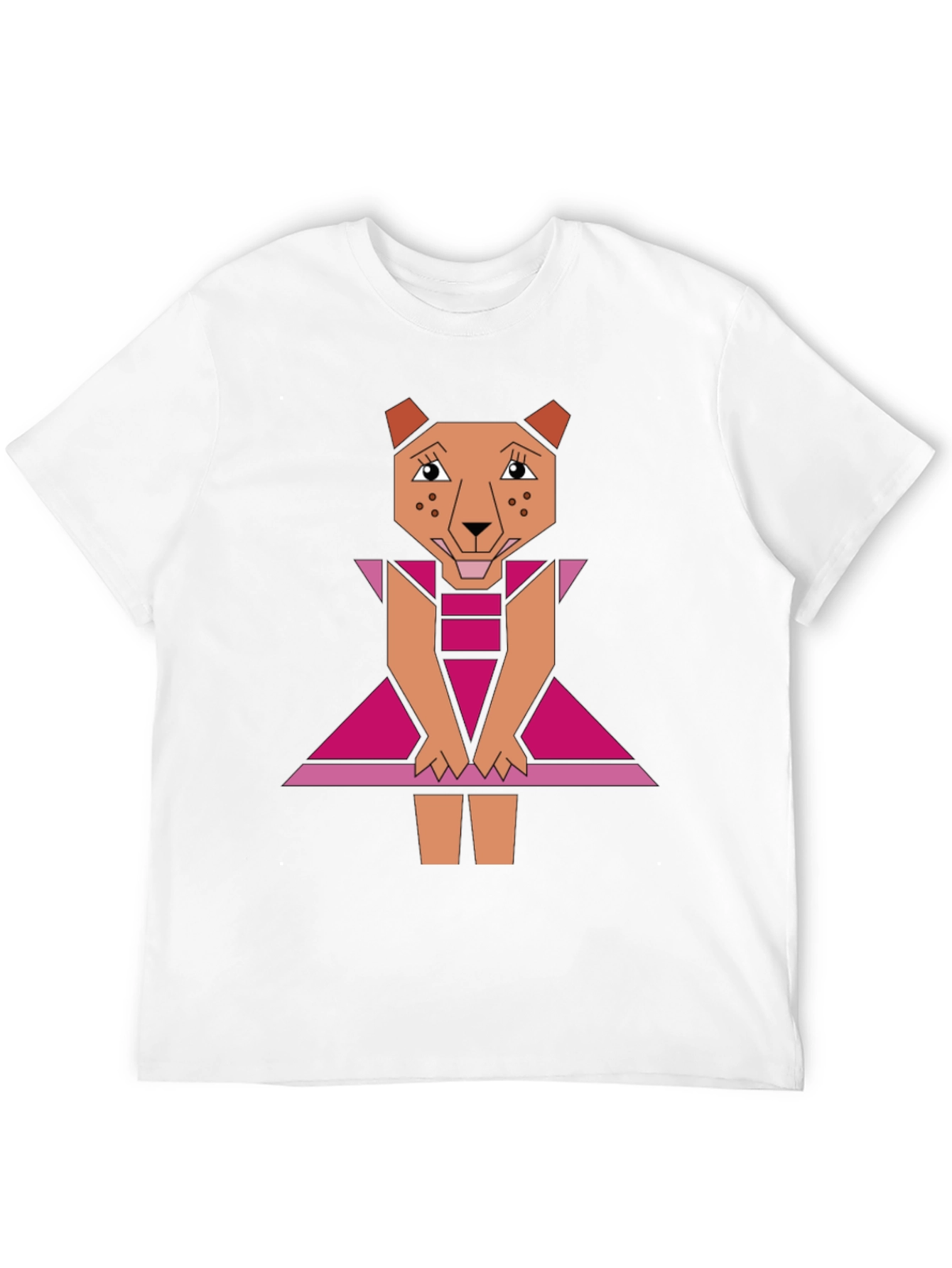 Geometric Cheetah Dress Graphic Tee