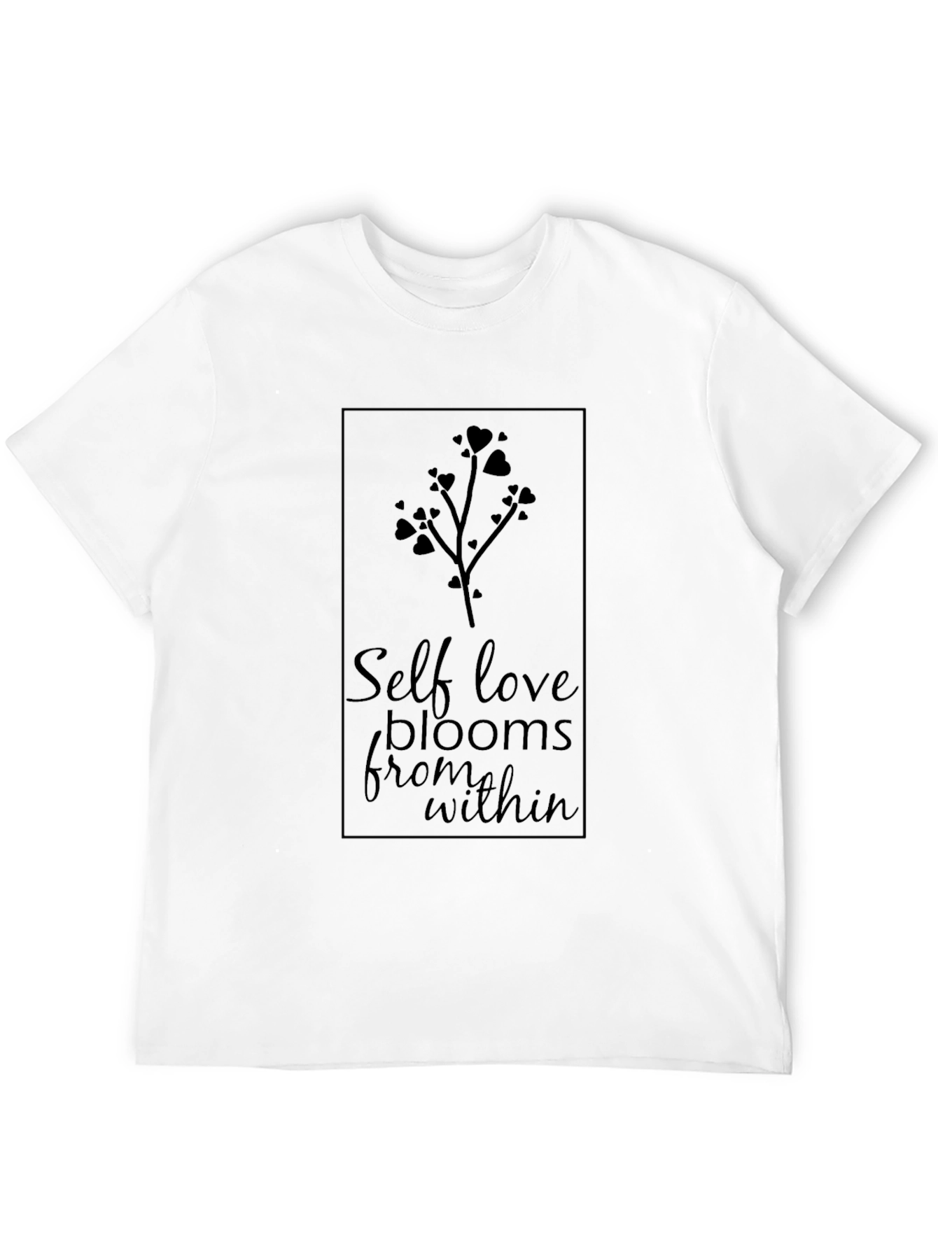 Self Love Blooms Within Black Graphic Tee