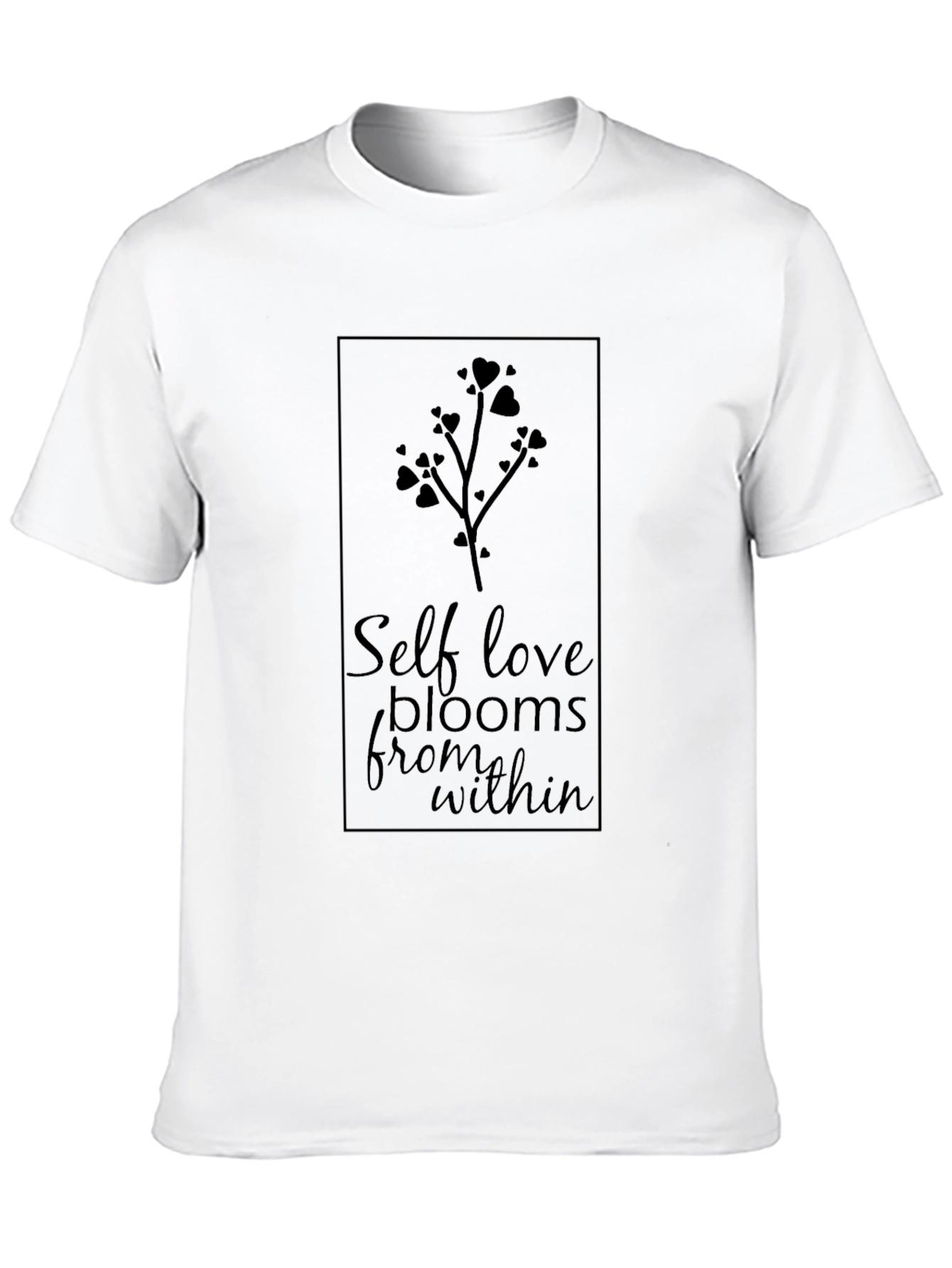 Self Love Blooms Within Black Graphic Tee