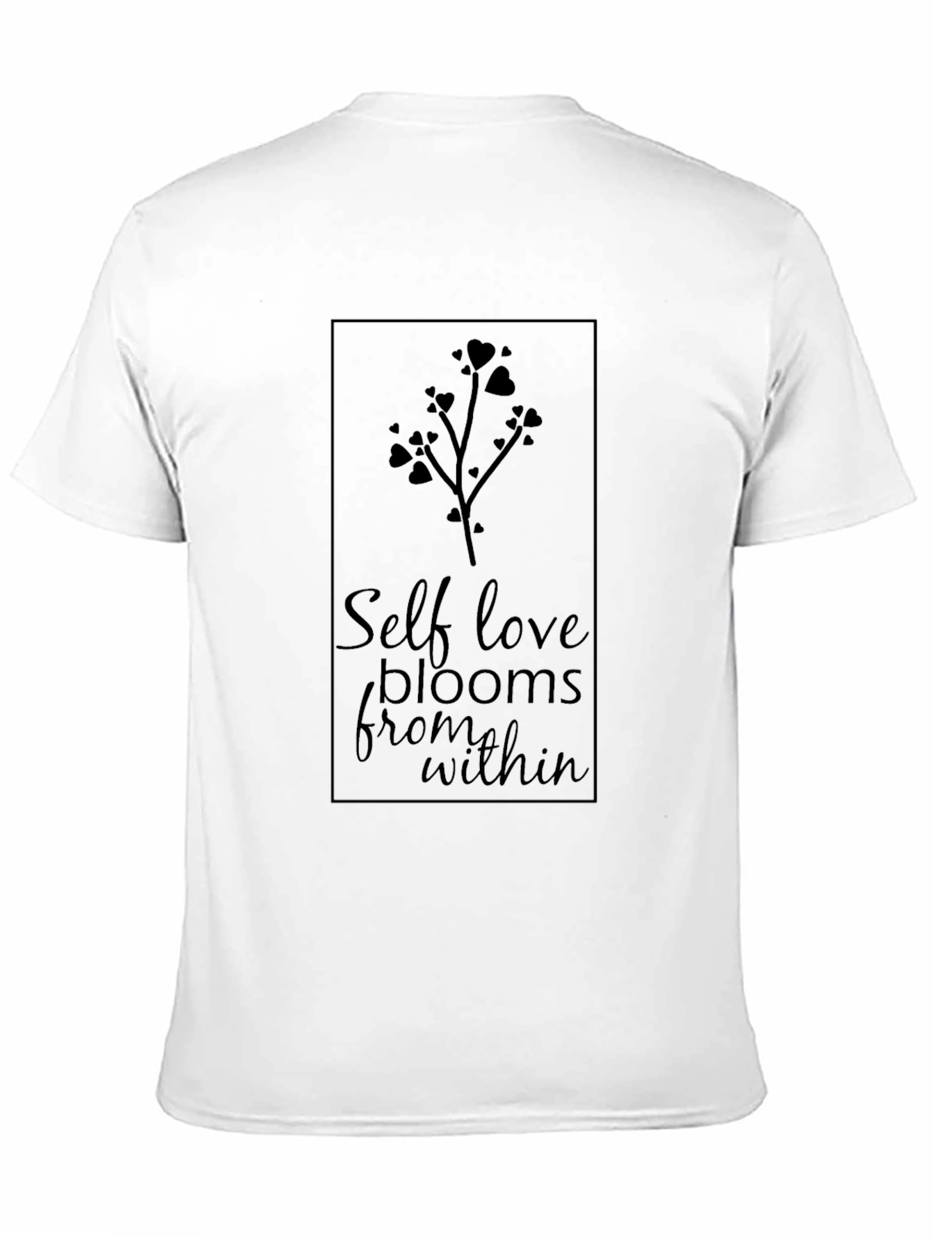 Self Love Blooms Within Black Graphic Tee