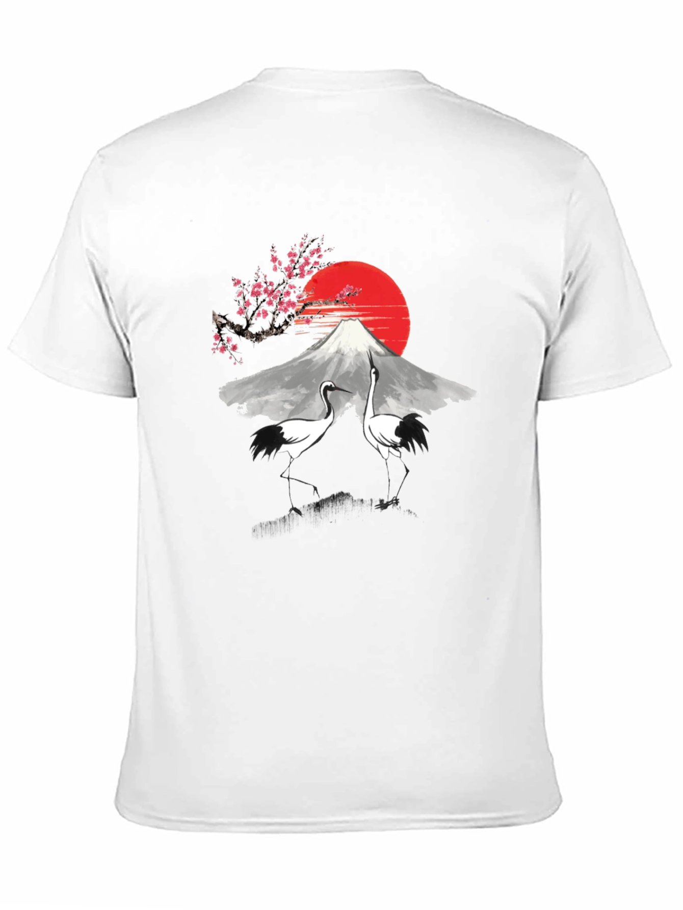 Mount Fuji Crane Graphic Tee