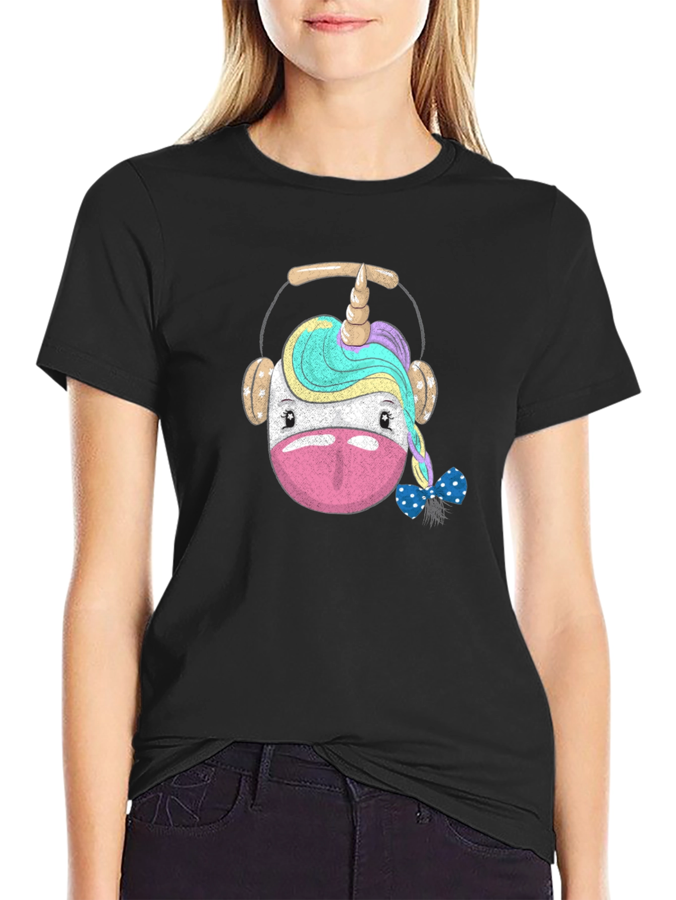 Unicorn Headphone Graphic T-Shirt