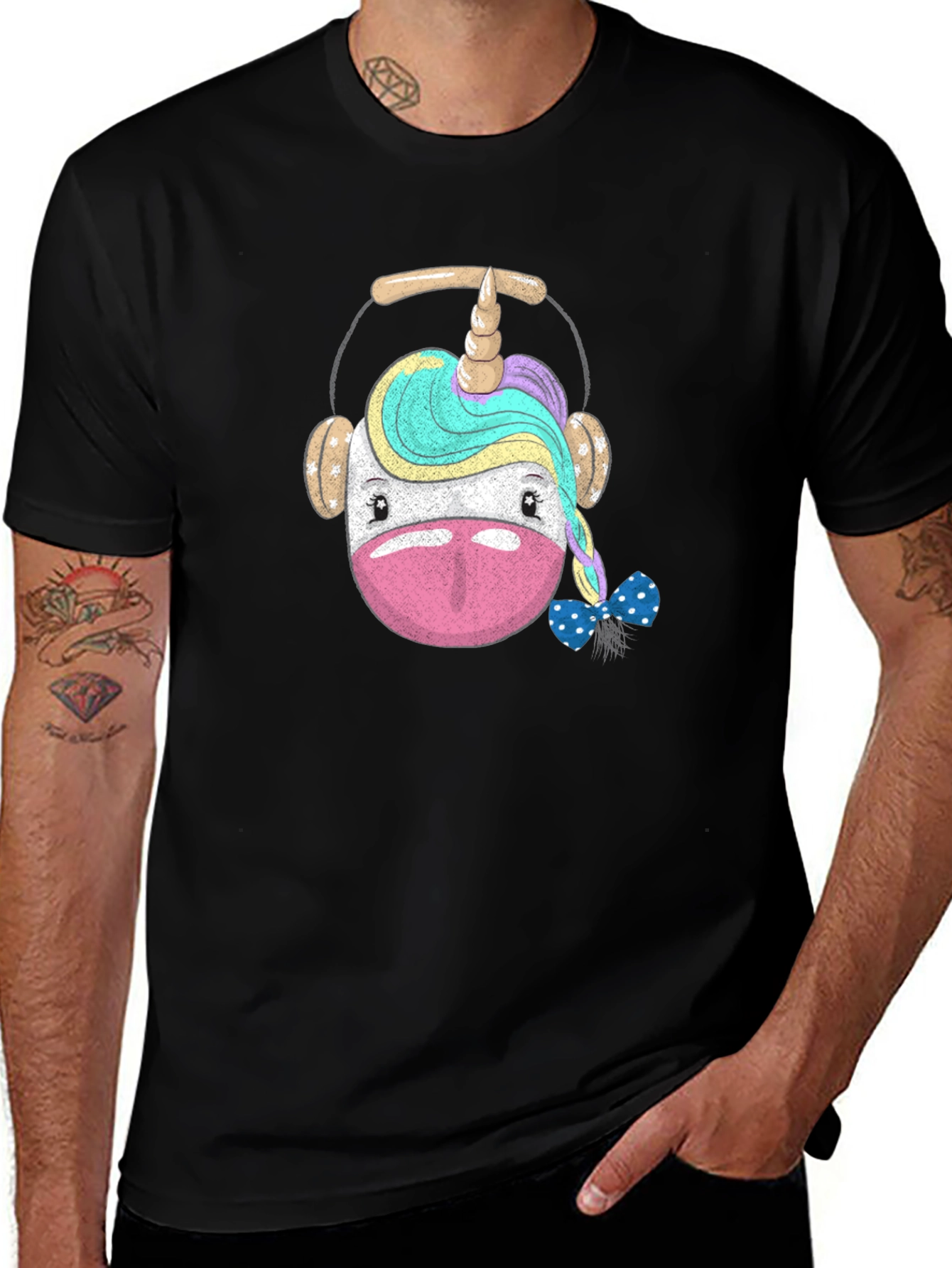 Unicorn Headphone Graphic T-Shirt