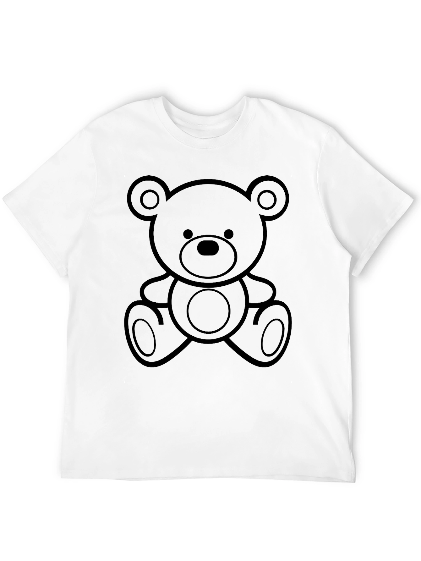 Teddy Bear Graphic Black T-Shirt